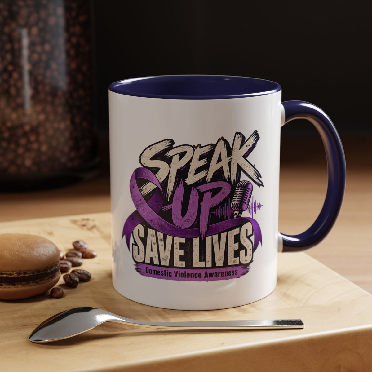 Speak Up Save Lives Domestic Violence Awareness Coffee Mug