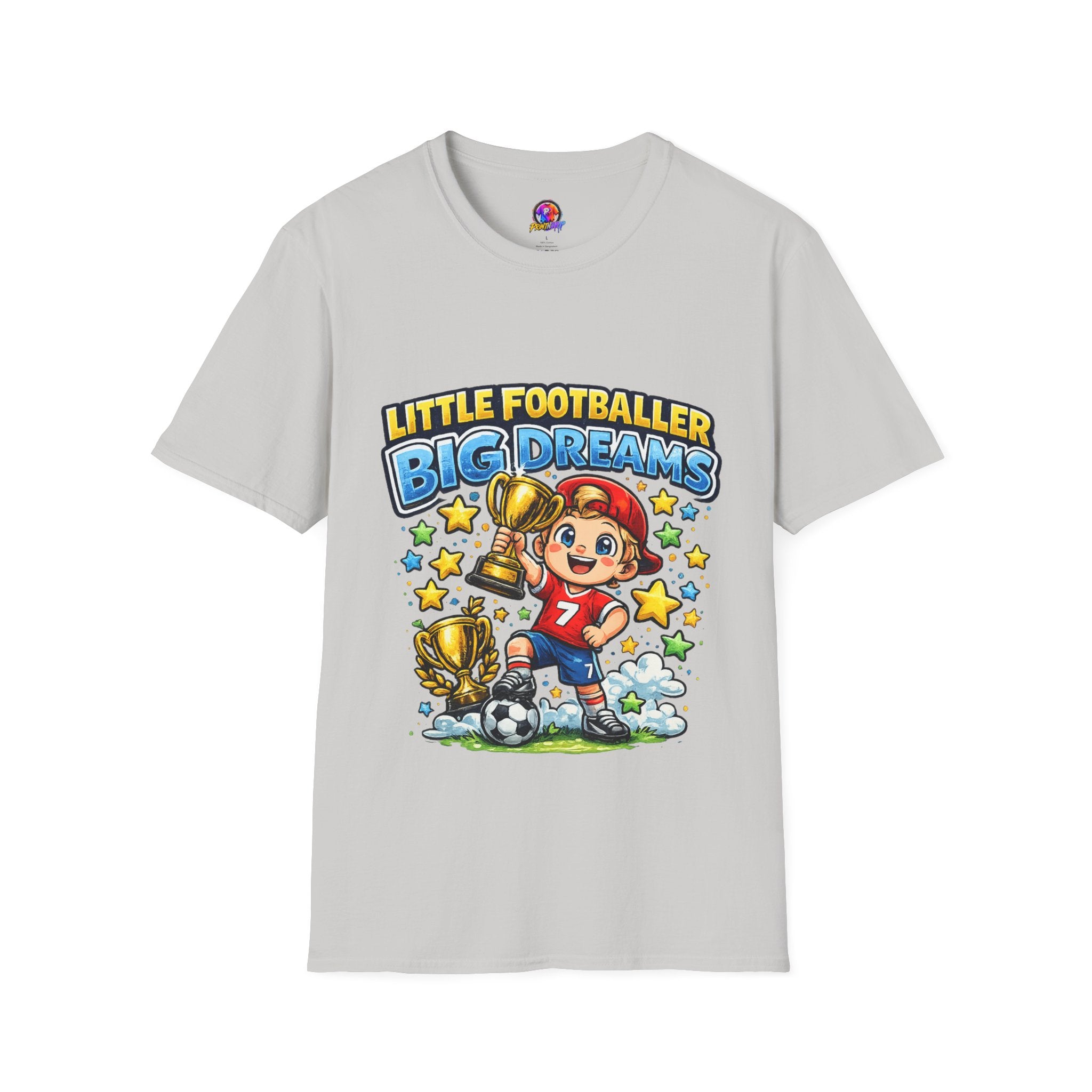 Kids Football T‑Shirt — "Little Footballer Big Dreams" Graphic Tee