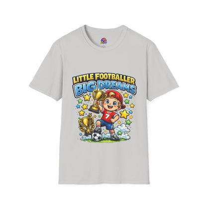 Kids Football T‑Shirt — "Little Footballer Big Dreams" Graphic Tee