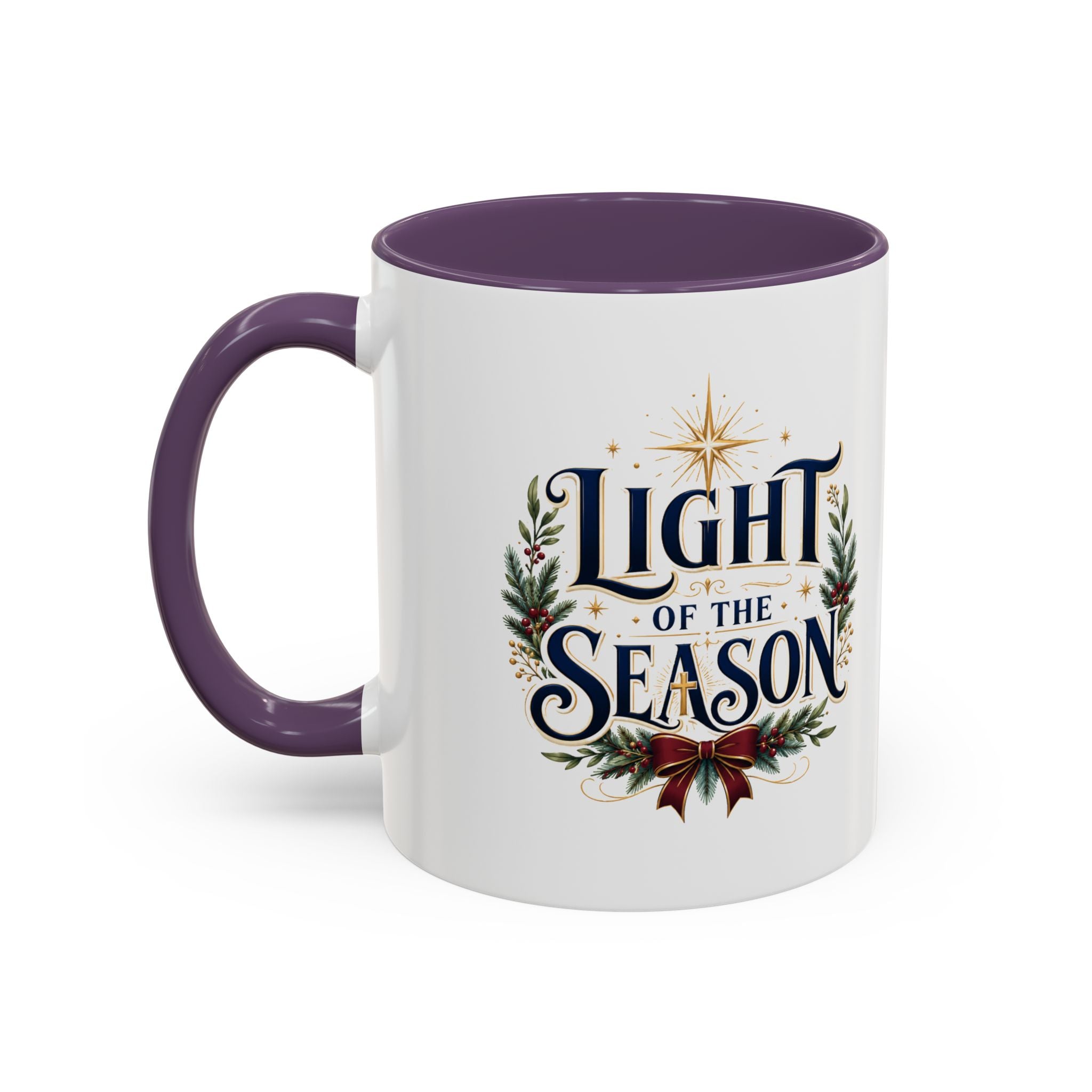 Christmas Light of the Season Accent Coffee Mug — Holiday Christmas Tea Cup