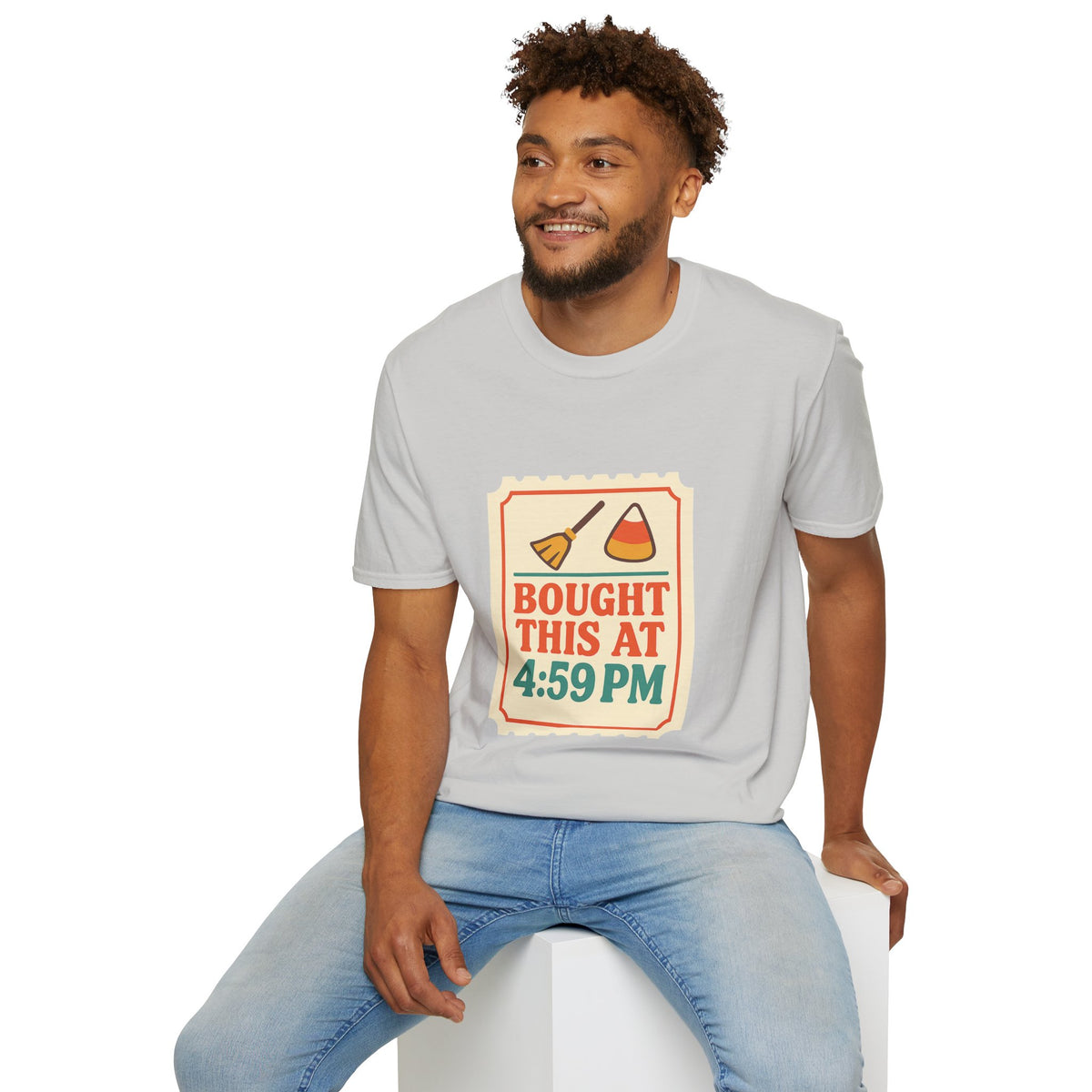 T-Shirt — "Bought This At 4:59 PM" Retro Grocery Sticker Design - Trending Now - October 2026