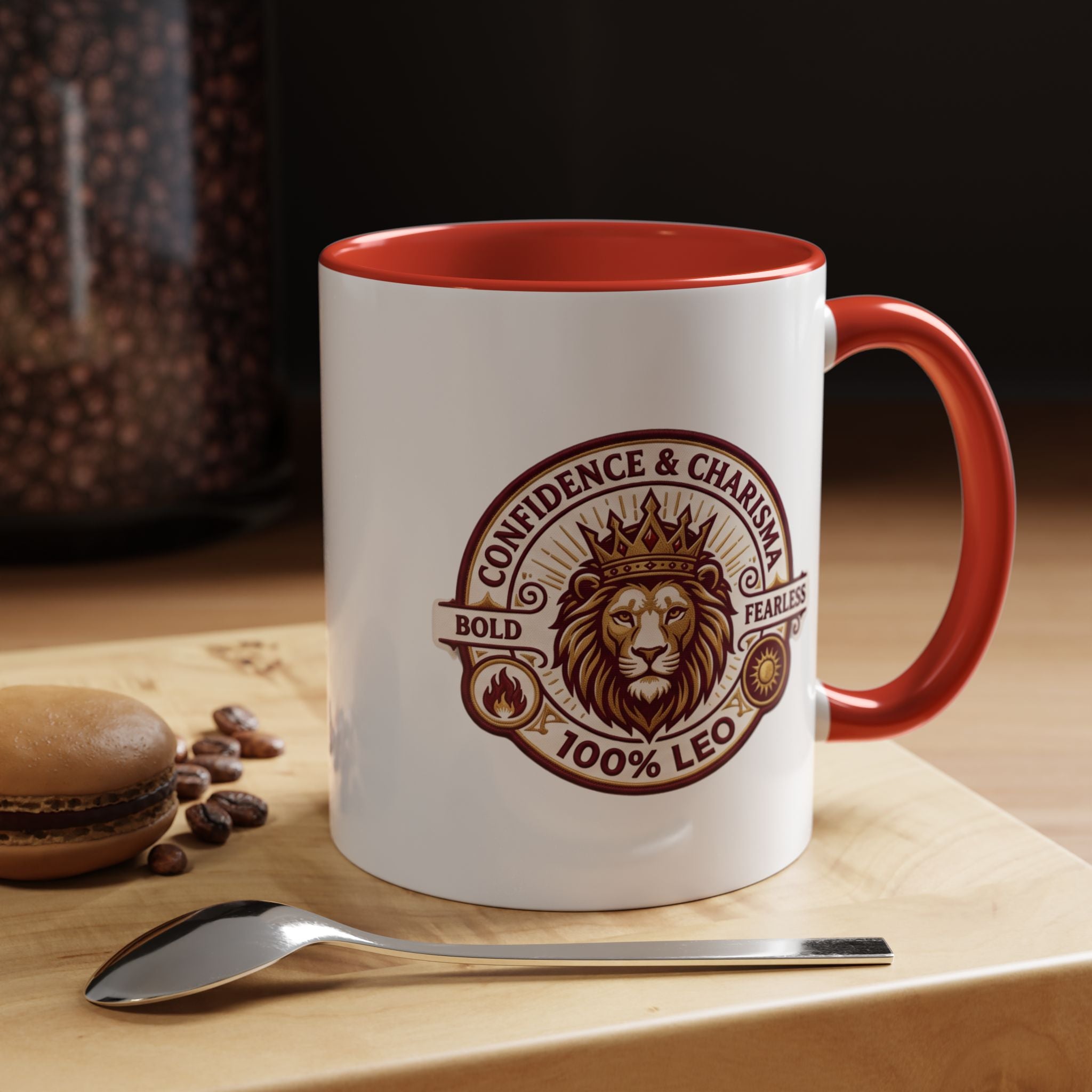 Leo Zodiac Coffee Mug — '100% Leo' Lion Design, Confidence & Charisma Gift