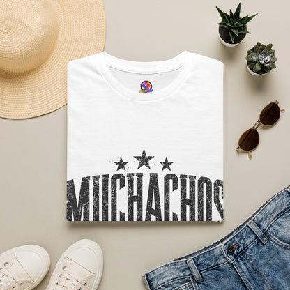 Muchachos Graphic T‑Shirt — Vintage Distressed Crew Tee - Argentina Song, slogan, favorite chant