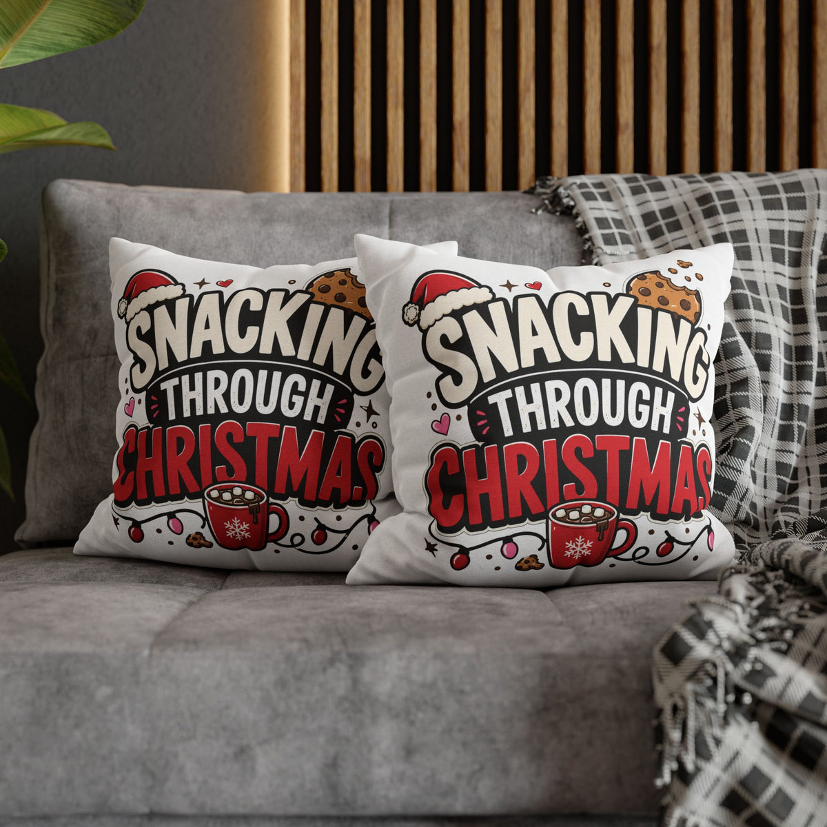 Snacking Through Christmas Pillowcase Modern Day Christmas