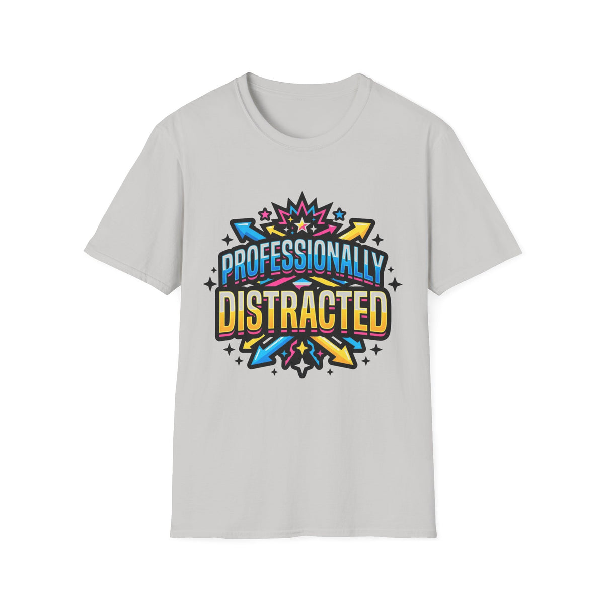 Black T-Shirt with Colorful Carnival 'Unvaccinated' Graphic – Statement Tee for Festivals & Activism - Trending Now - August 2026