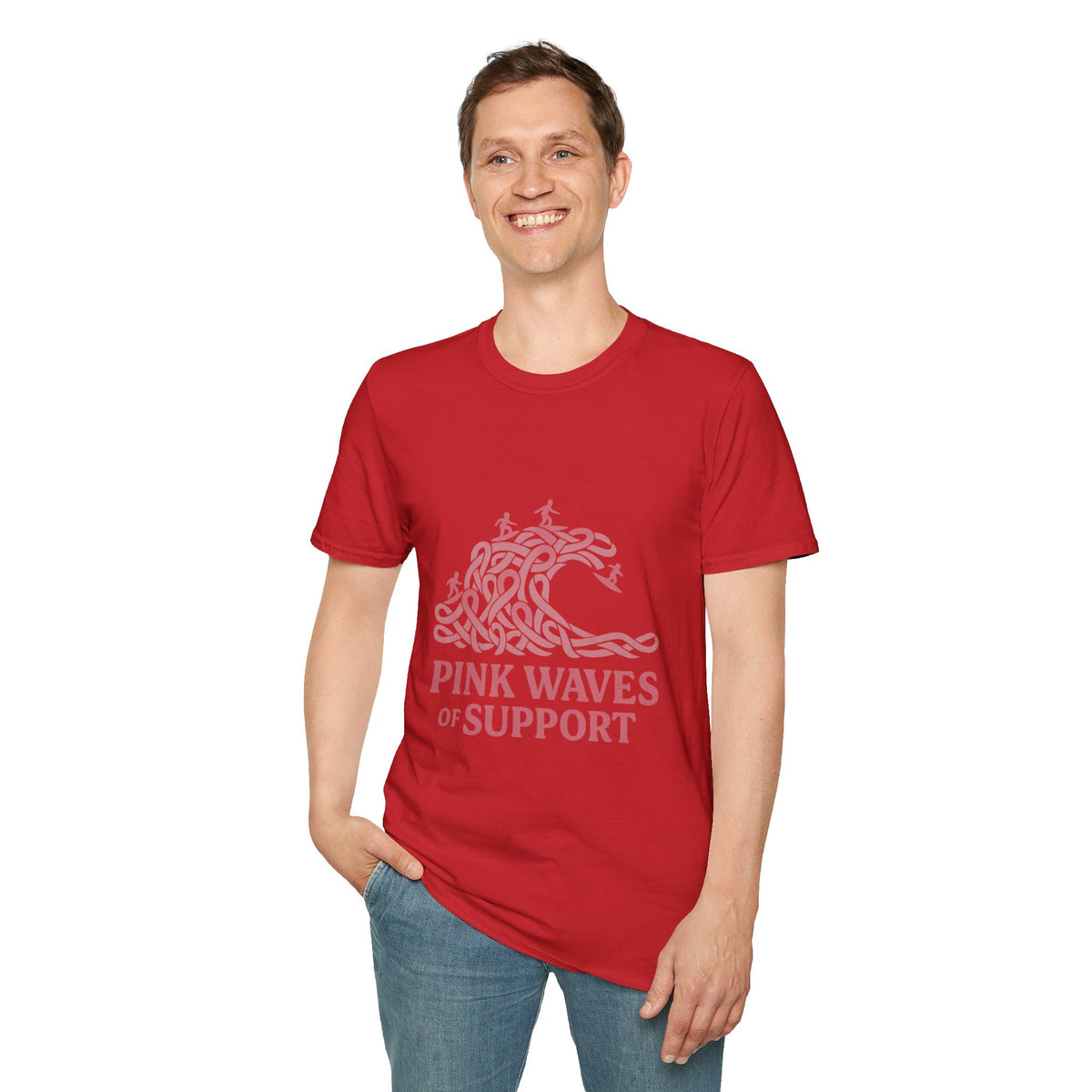 Pink Waves of Support T-Shirt — Breast Cancer Awareness Pink Wave Tee - Trending Now - October 2026