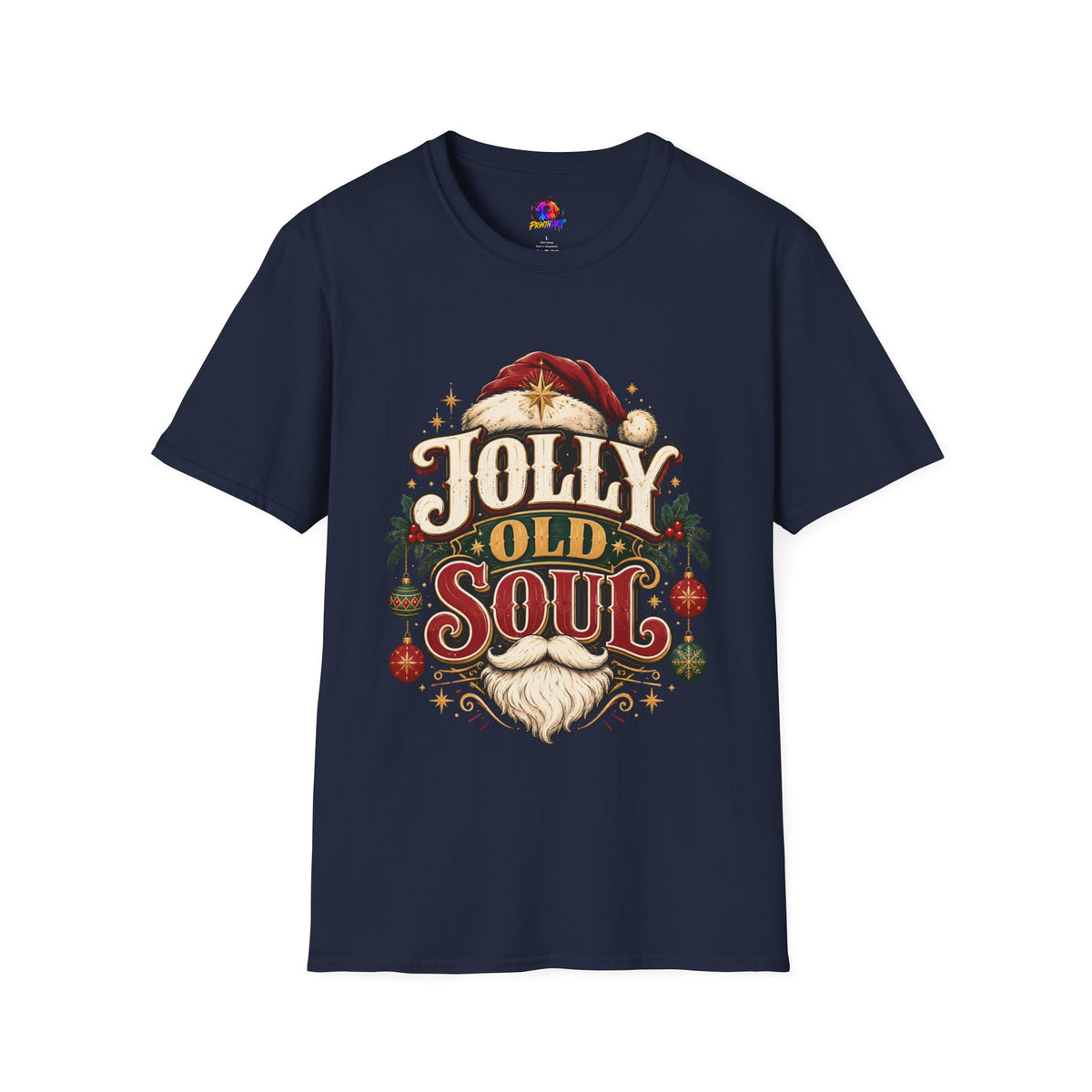 Jolly Old Soul T-Shirt — Vintage Santa Holiday Graphic Tee
