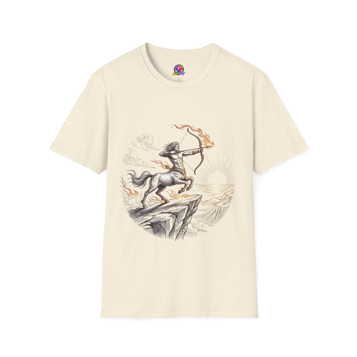 Sagittarius Centaur Archer T-Shirt — Mythical Archer Graphic Tee (Flaming Bow)
