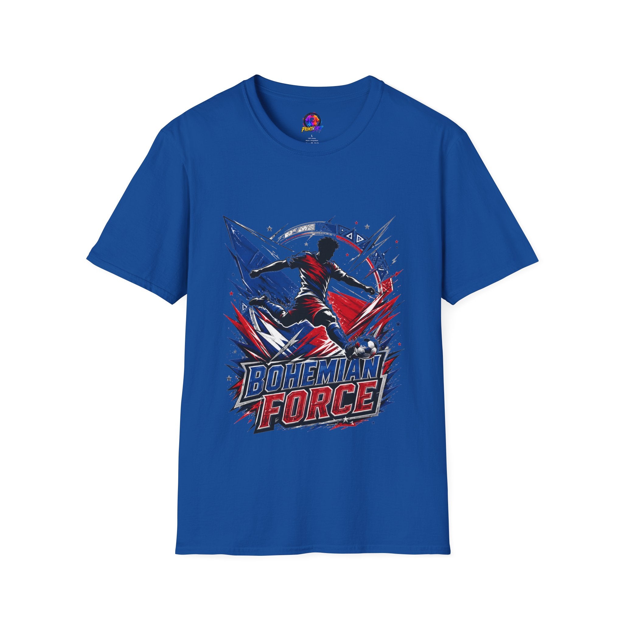 Czechia Bohemian Force Graphic T‑Shirt — Energetic Soccer Player Silhouette