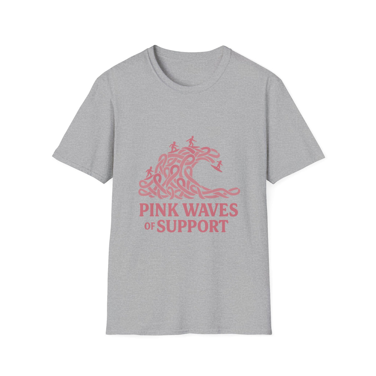 Pink Waves of Support T-Shirt — Breast Cancer Awareness Pink Wave Tee - Trending Now - October 2026