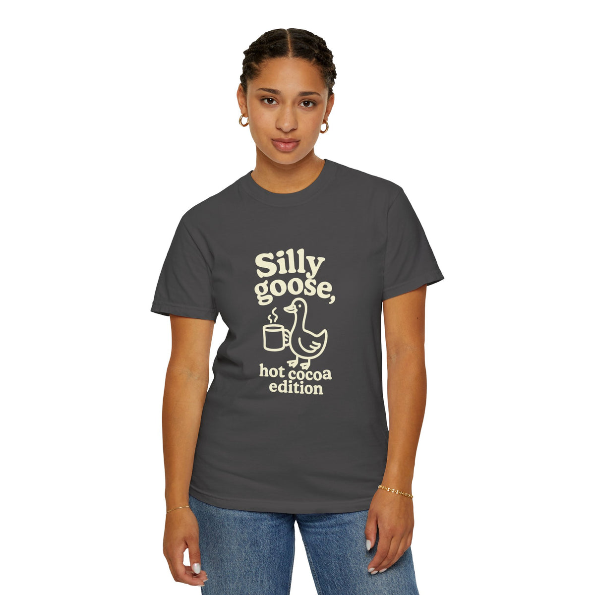 Silly Goose Hot Cocoa T-Shirt — Cute Winter Graphic Tee - Trending Now - October 2026