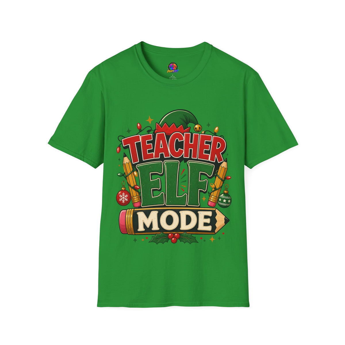 Teacher Elf Mode T-Shirt — Funny Christmas Teacher Holiday Tee