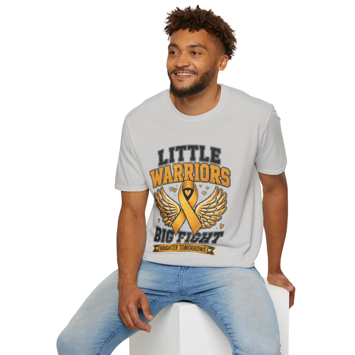 Kids T-Shirt — "Little Warriors Big Fight" Childhood Cancer Awareness Tee