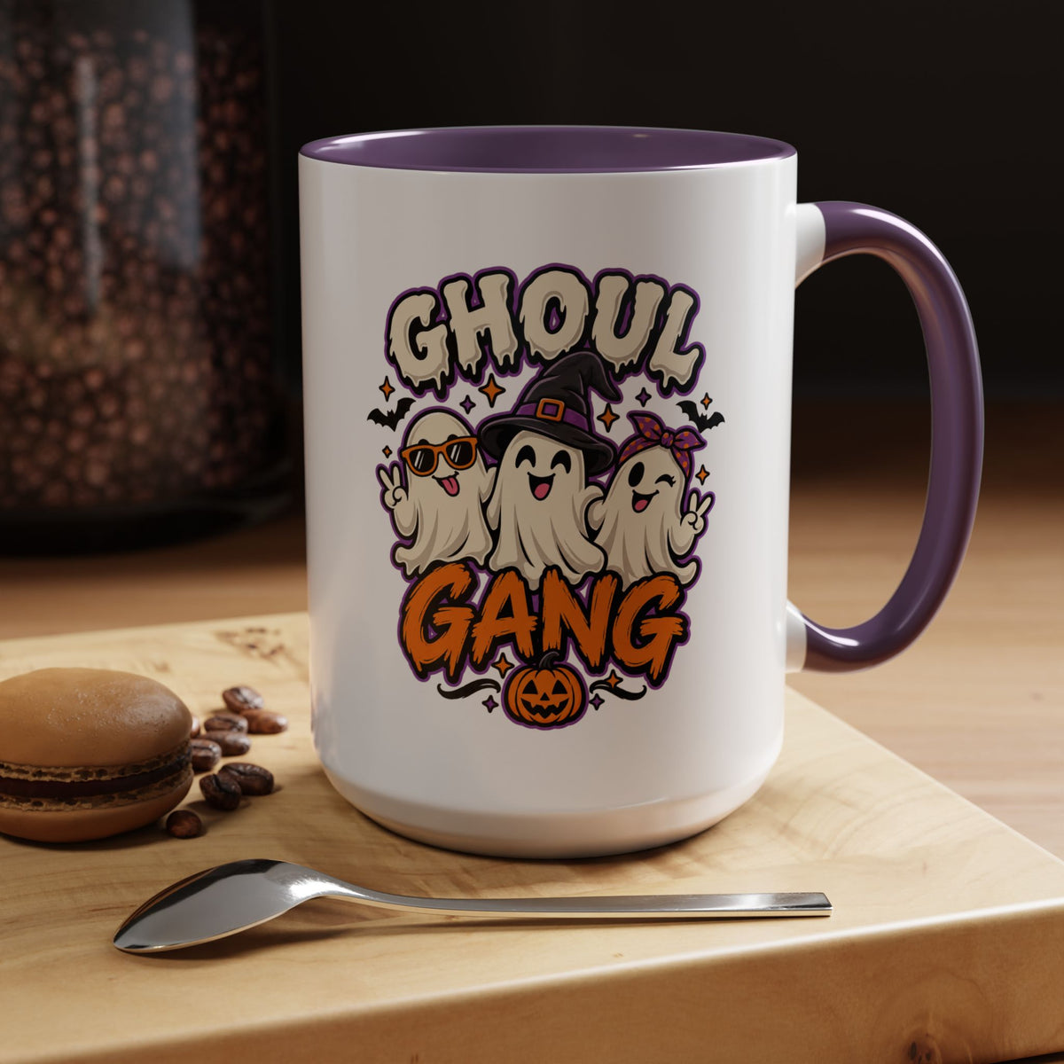 Ghoul Gang Coffee Mug — Cute Halloween Ghosts Accent Mug (11/15oz)