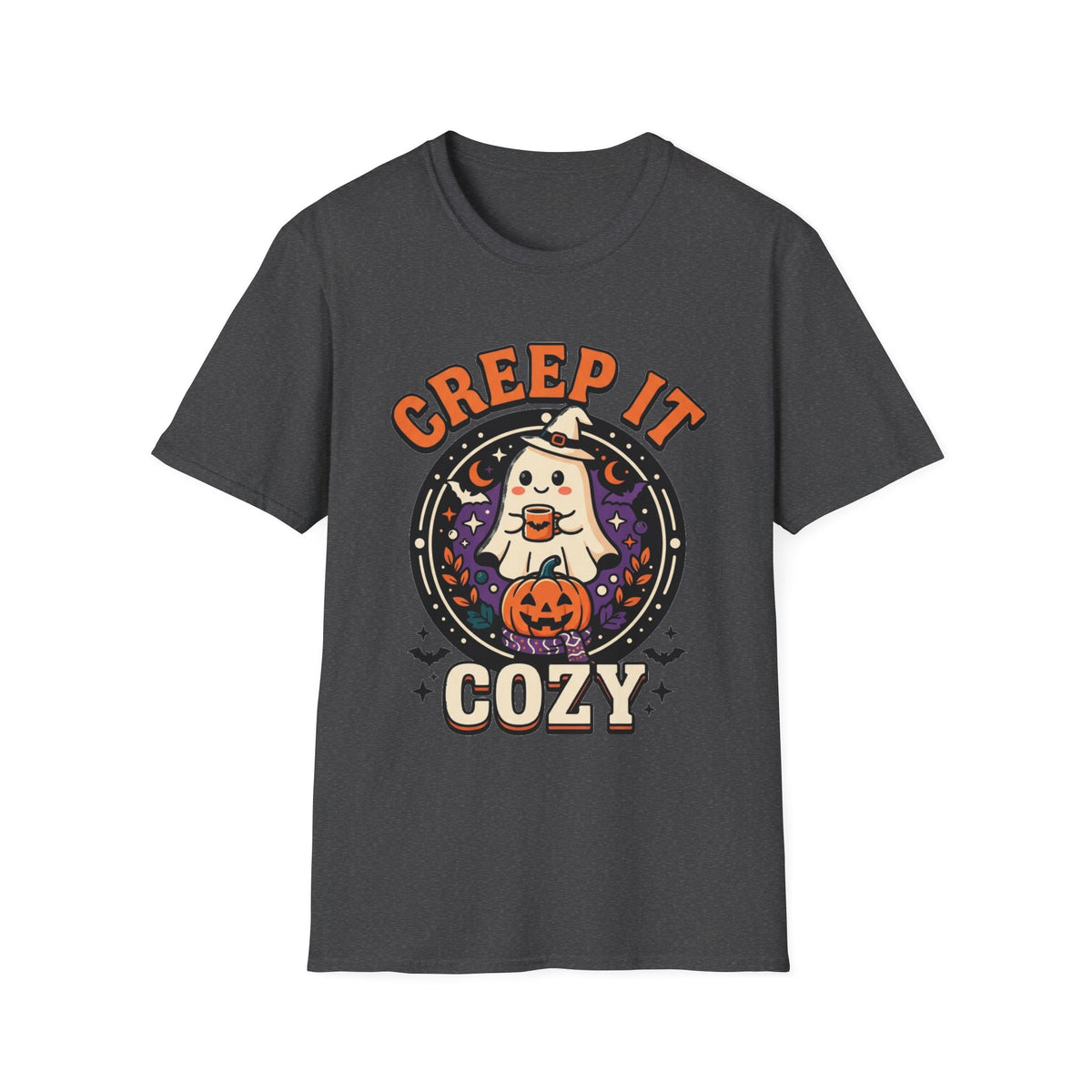 Creep It Cozy T-Shirt — Cute Spooky Ghost Graphic Tee for Halloween & Fall - Trending Now - August 2026