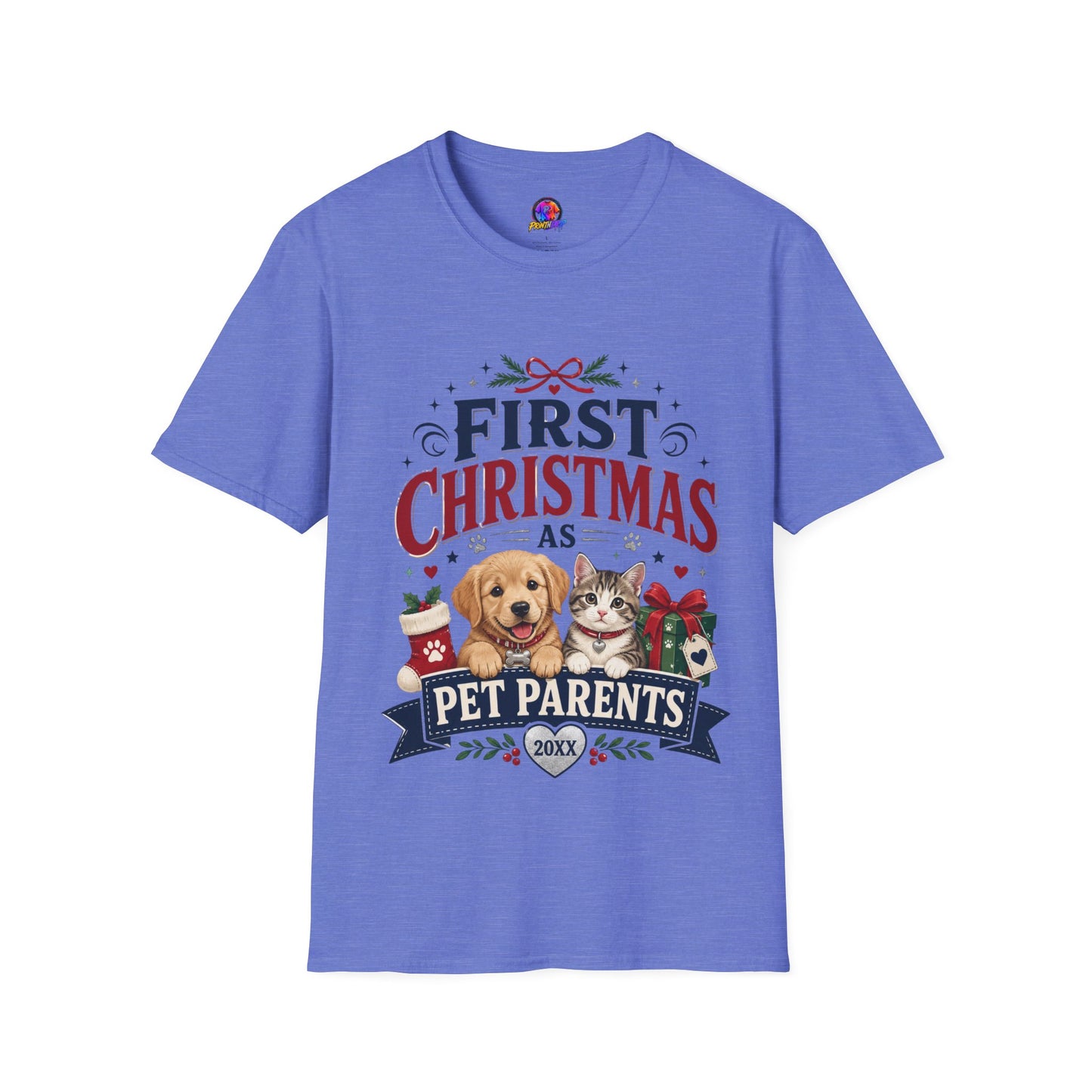 T-Shirt — "First Christmas as Pet Parents" Holiday Tee