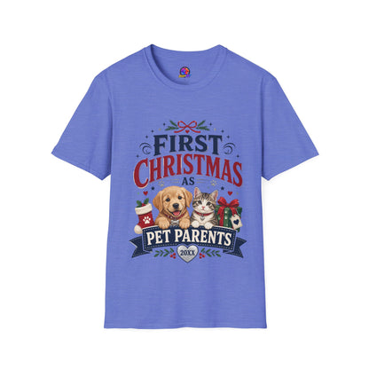 T-Shirt — "First Christmas as Pet Parents" Holiday Tee