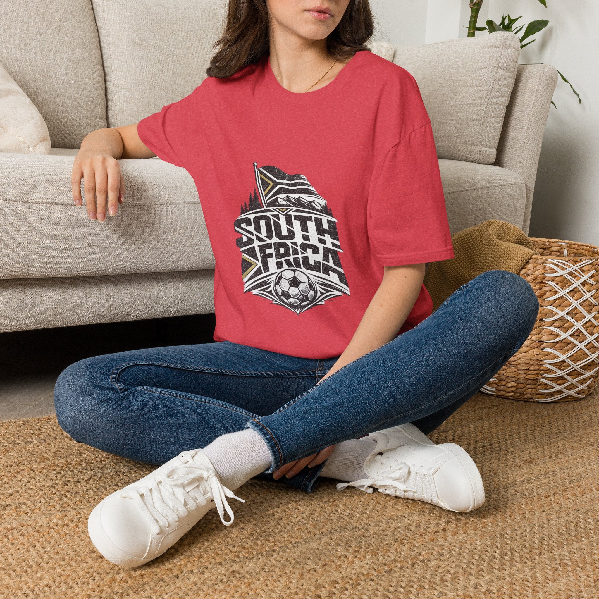 South Africa Flag & Soccer Crest T‑Shirt