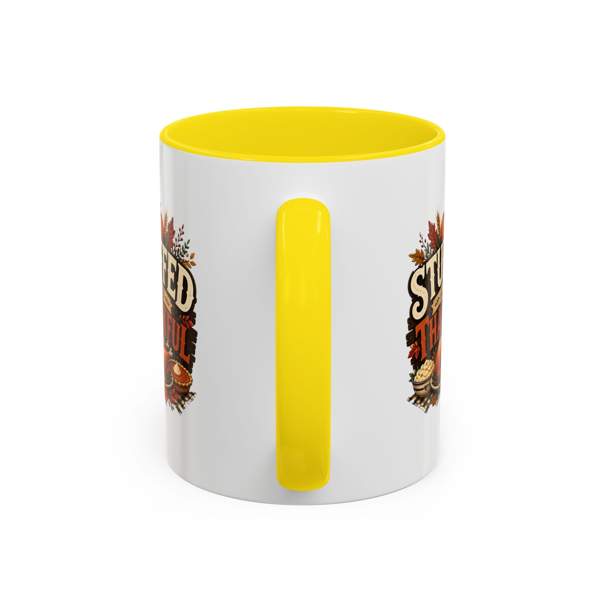 Thanksgiving Mug Stuffed and Thankful Coffee Mug — Thanksgiving Fall Holiday Kitchen Gift