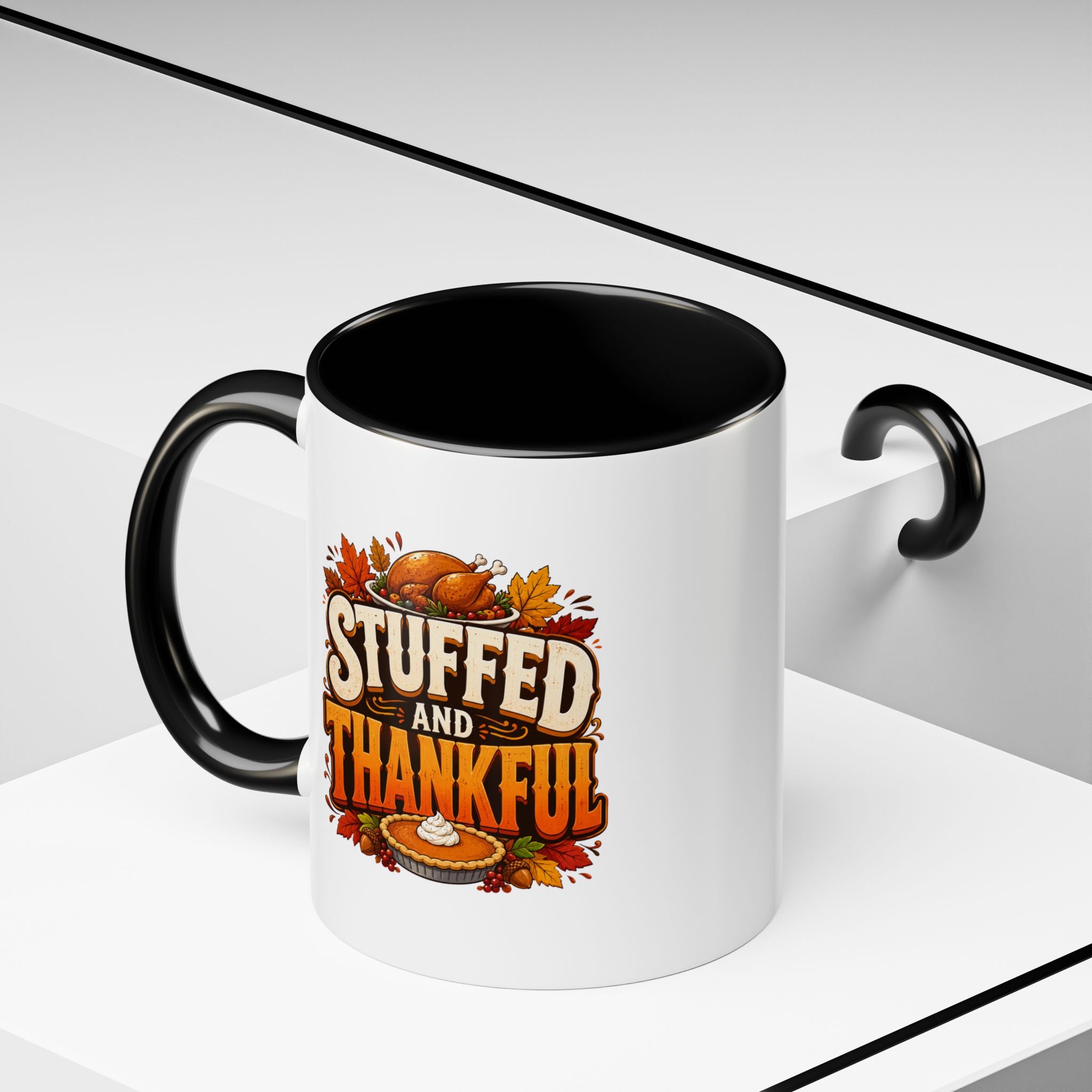 Thanksgiving Mug Stuffed and Thankful Thanksgiving Coffee Mug