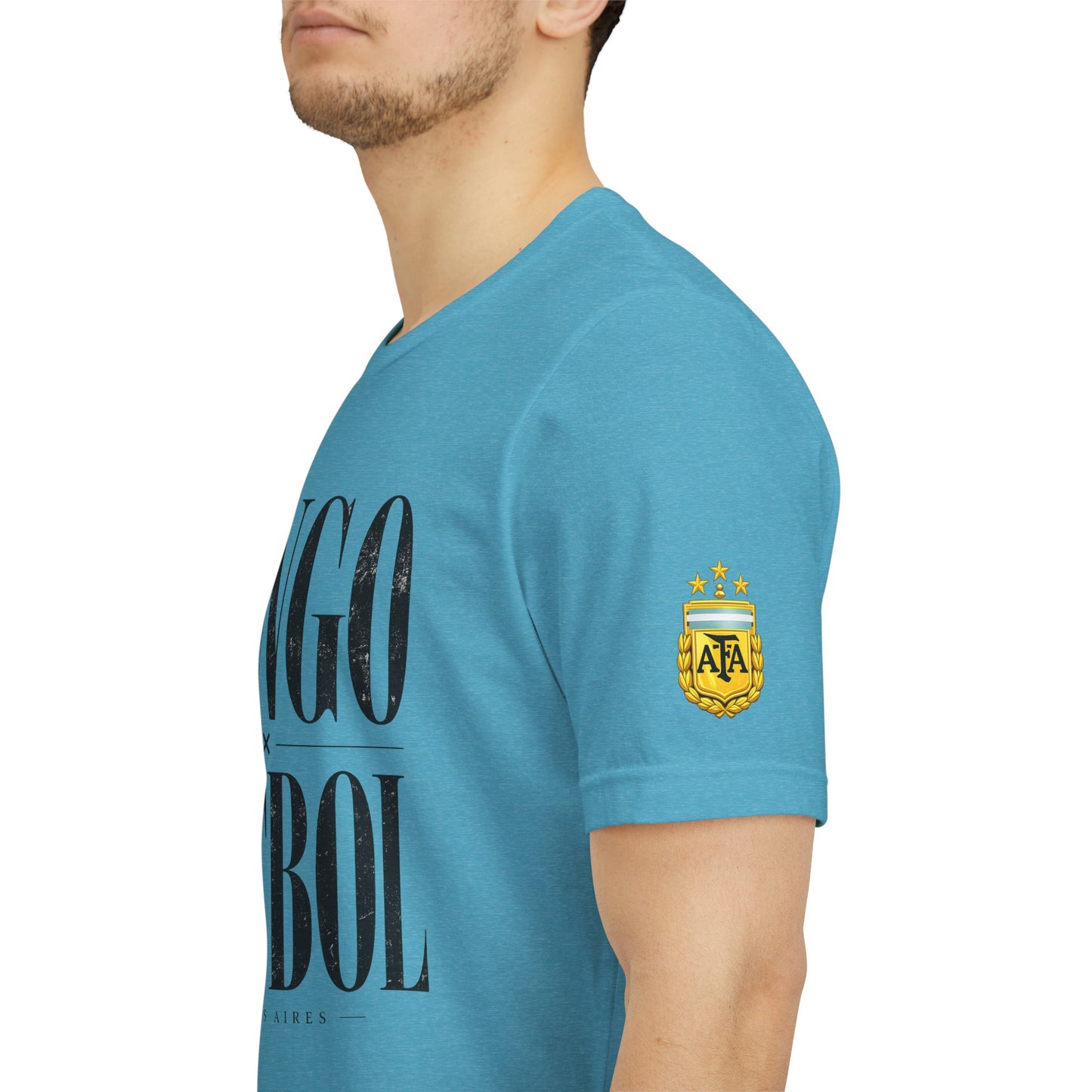 Argentina - Tango y Fútbol Graphic Tee - Bold Serif Soccer & Dance Shirt