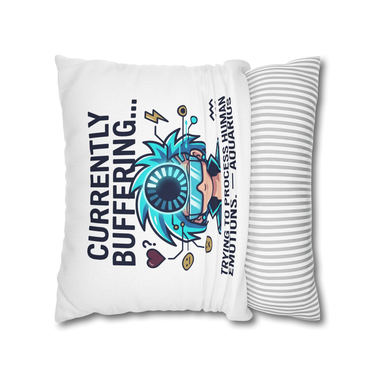 Aquarius Zodiac Spun Polyester Square Pillowcase