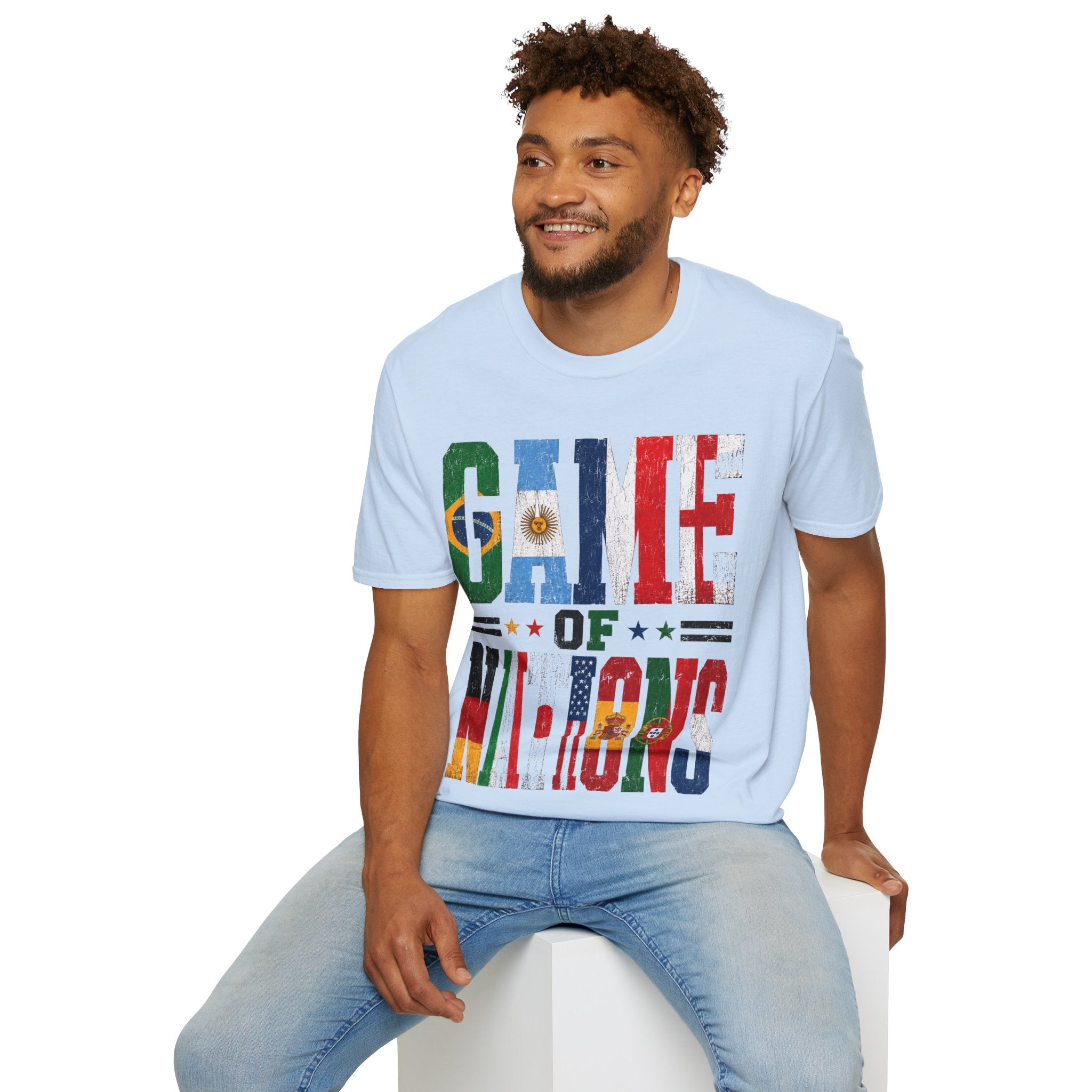 FIFA World Cup 2026 T-Shirt — 'Game of Nations' Vintage Flag Soccer Graphic Tee