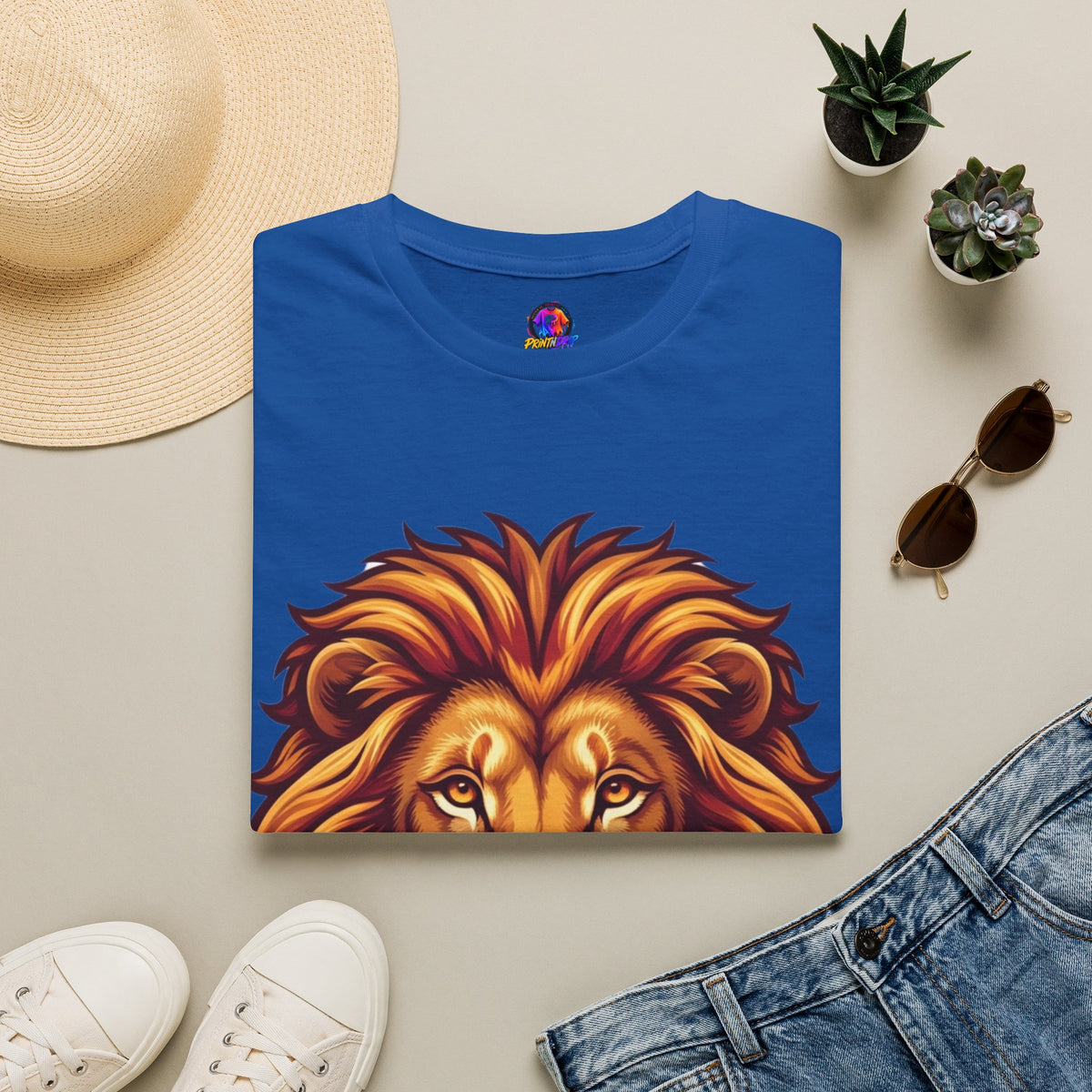 Leo Zodiac Lion Face T-Shirt — Majestic Lion Head Graphic Tee