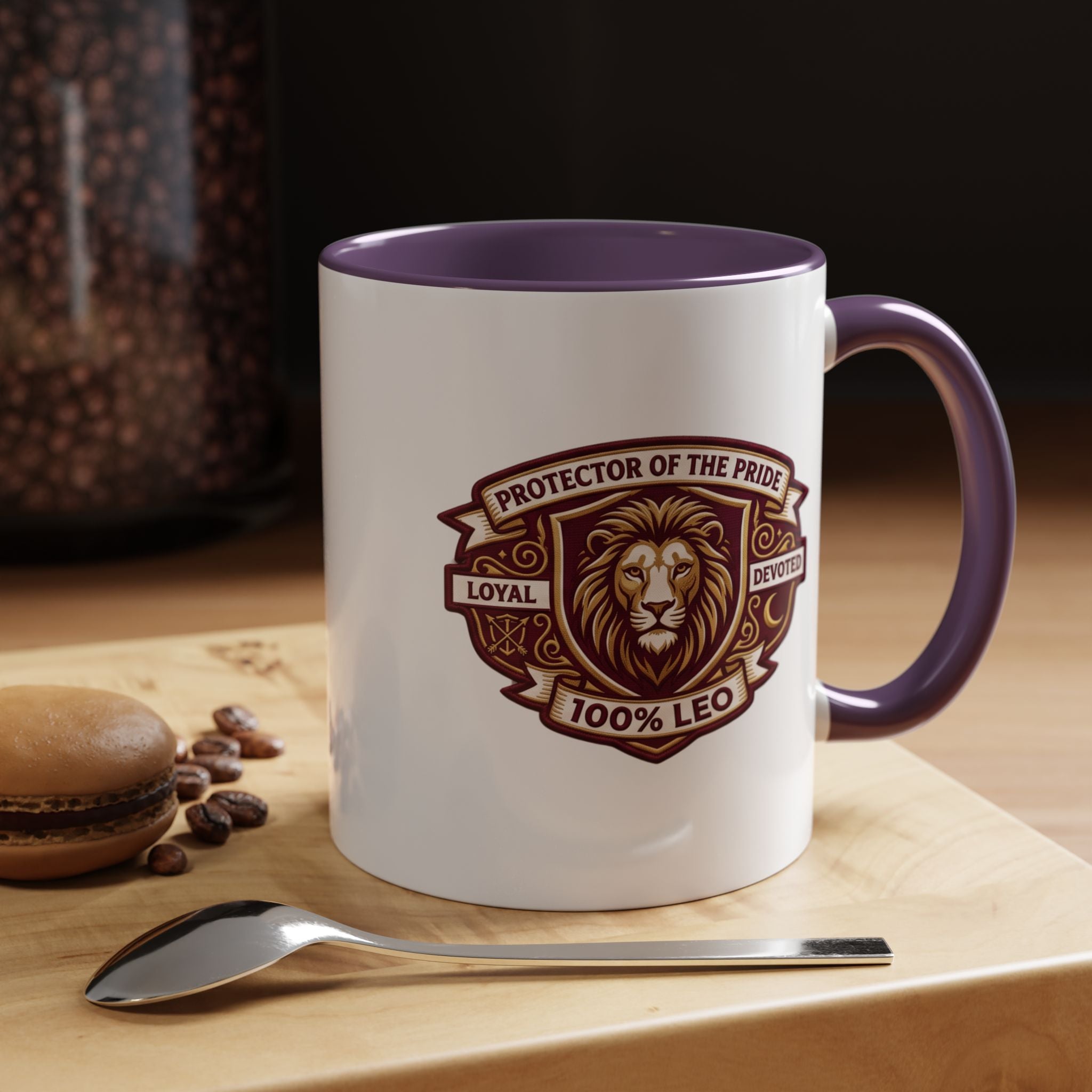 Leo Zodiac Coffee Mug — "Protector of the Pride" Lion Design (11/15 oz)