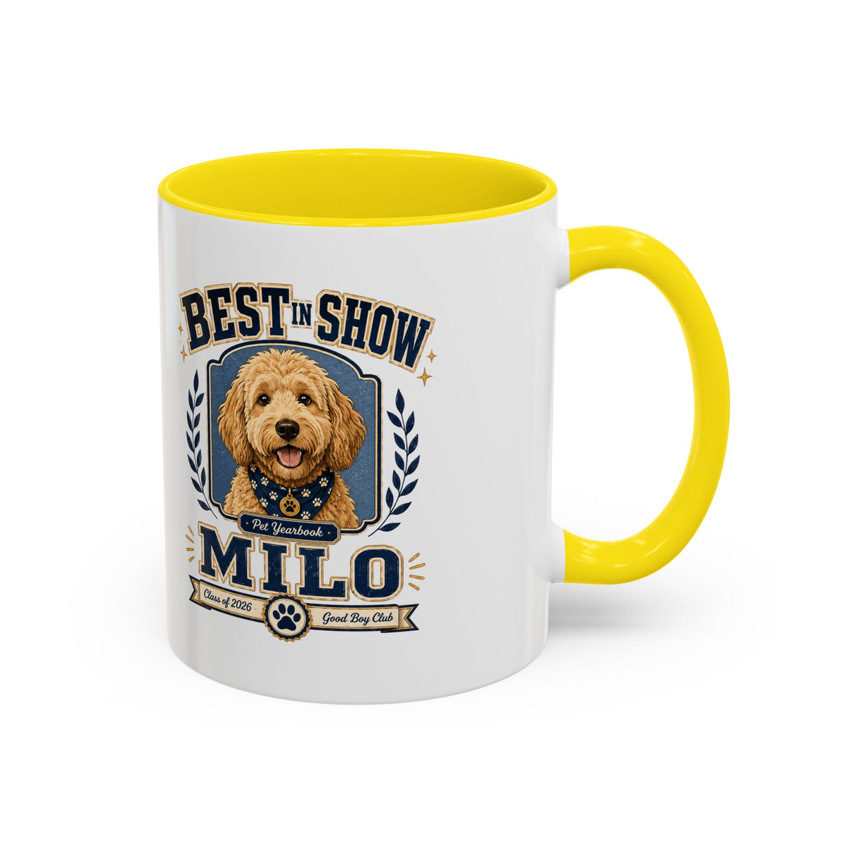 Milo Bailey Dog Dad Mom Best in Show Milo Coffee Mug — Personalized Dog Lover Accent Mug