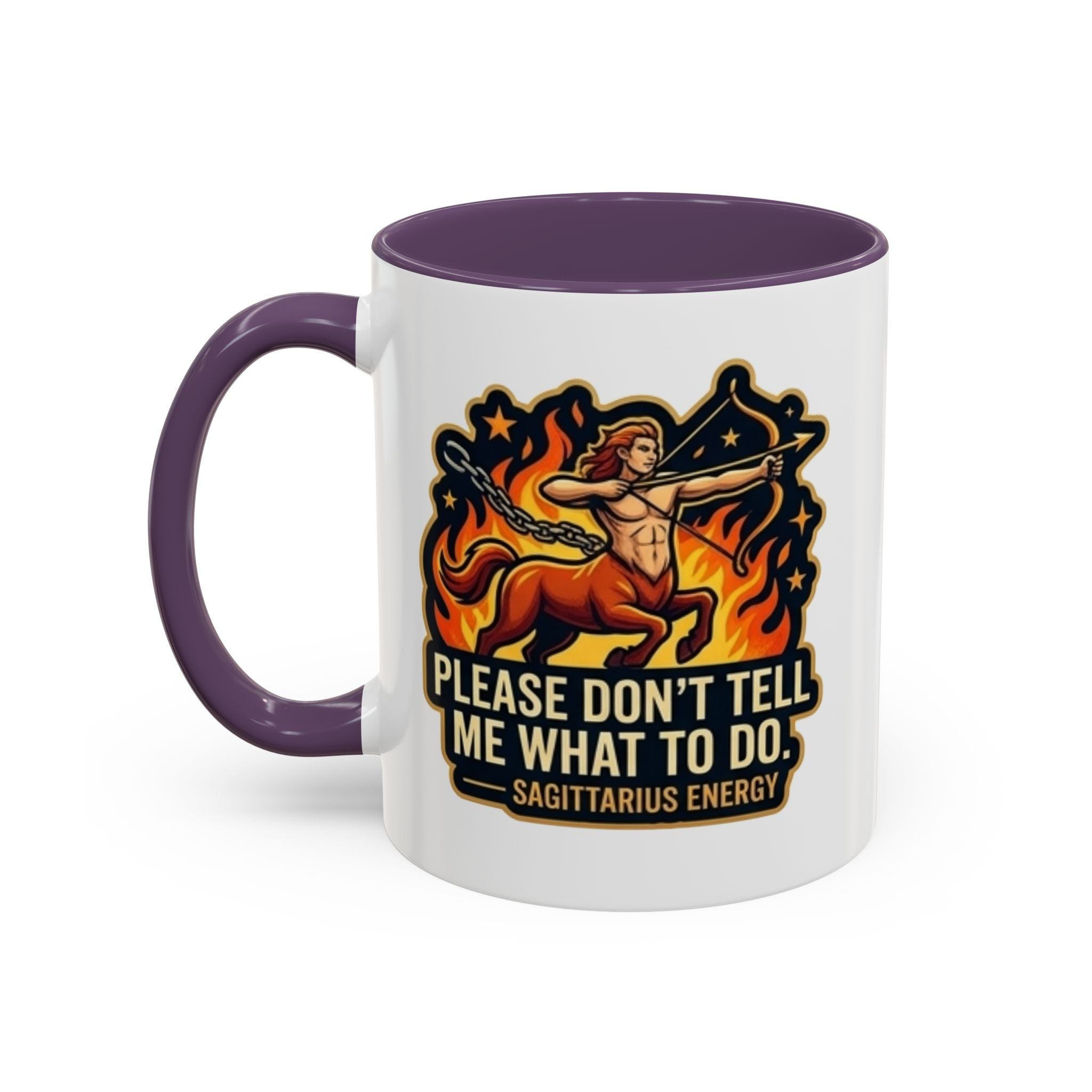 Sagittarius Coffee Mug — "Please Don't Tell Me What To Do" Zodiac Accent Mug (11/15oz)