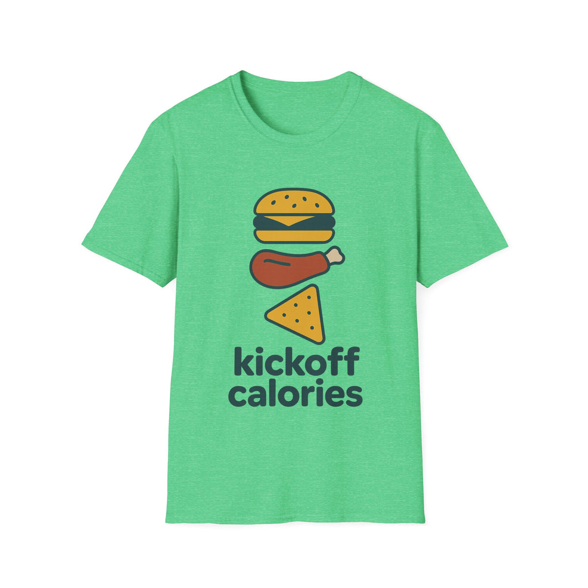 Funny 'Kick Off Calories' T-Shirt — Burger, Drumstick & Pizza Fitness Humor Tee - Trending Now - August 2026