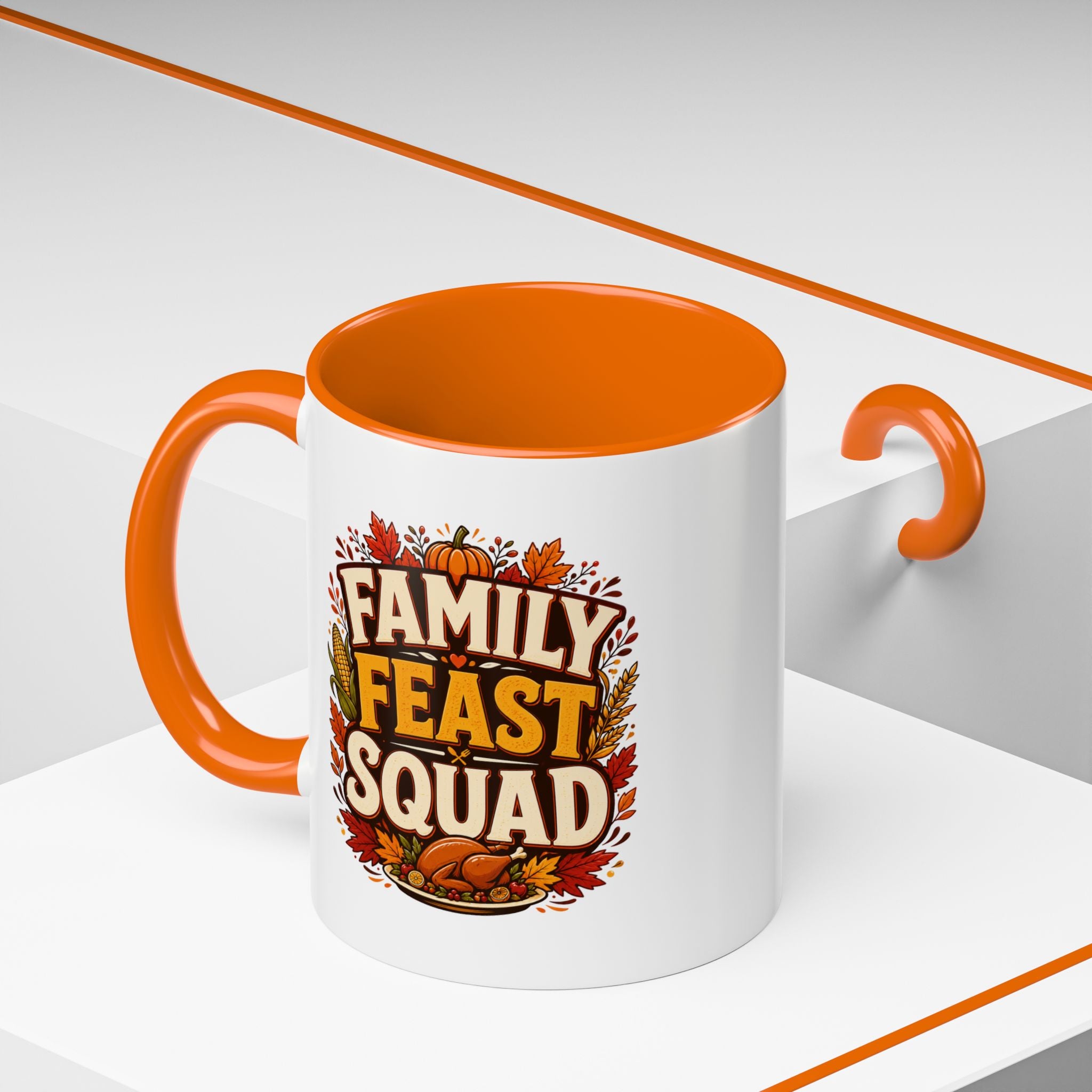 Thanksgiving Mug Family Feast Squad Coffee Mug — Thanksgiving Fall Holiday Accent Mug