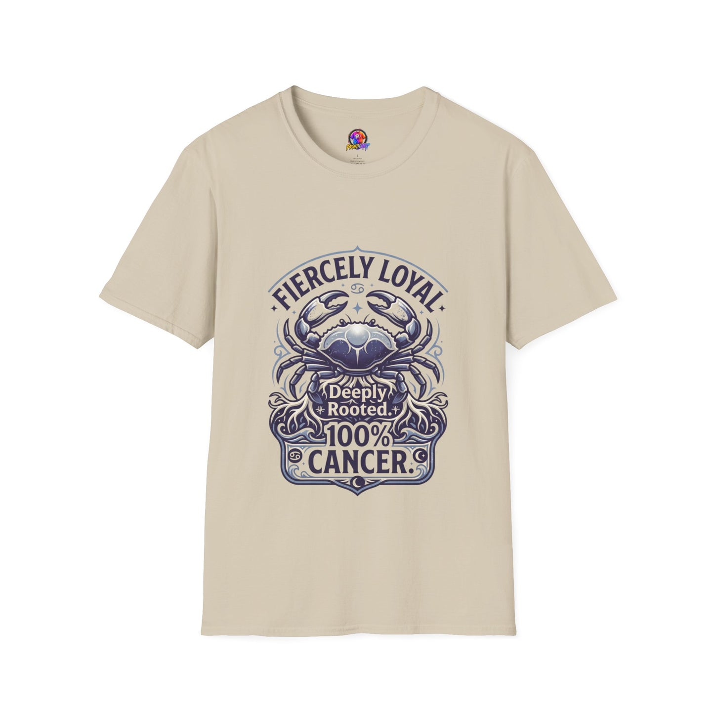 Cancer Zodiac T-Shirt — Fiercely Loyal Crab Design (100% Cancer, Deeply Rooted)