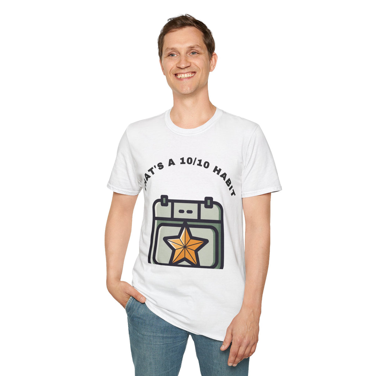 T-Shirt — "That's a 10/10 Habit" Star Patch Graphic Tee - Trending Now - September 2026