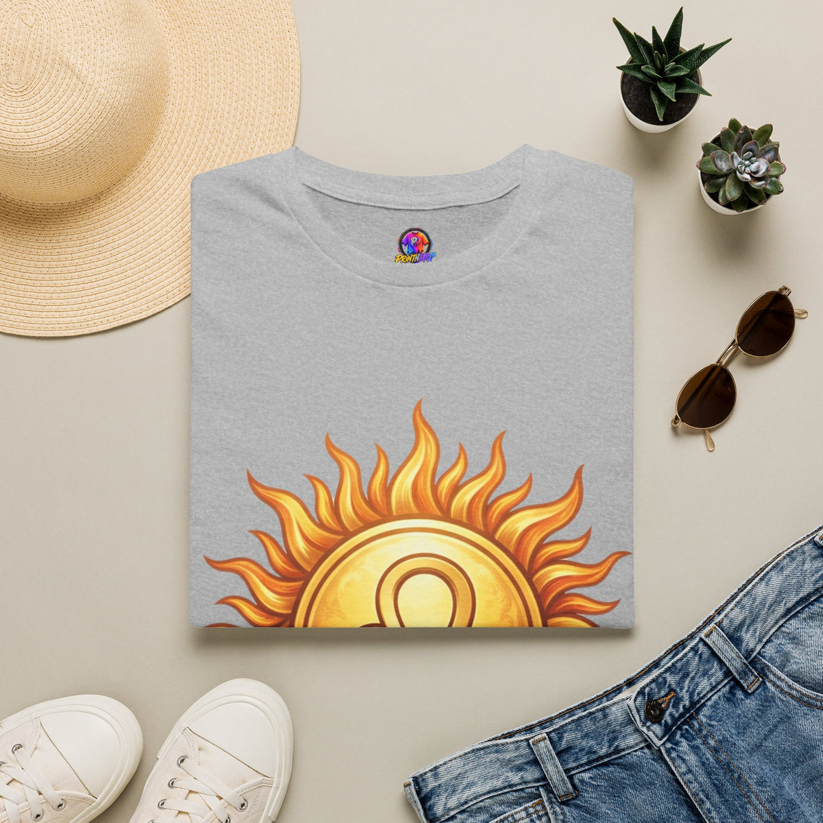 Leo Sun T‑Shirt — Zodiac Sunburst Graphic Tee
