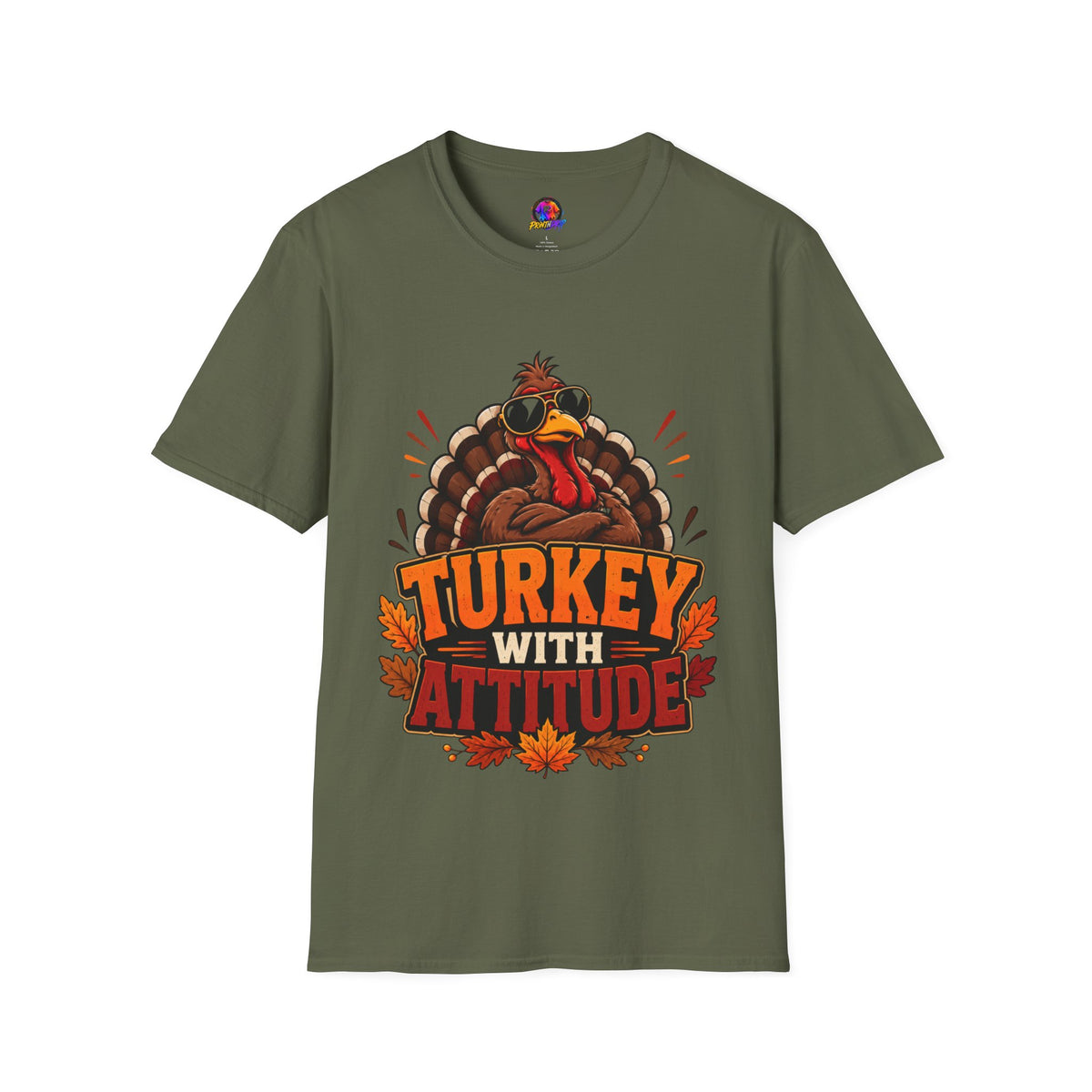 Thanksgiving T-Shirt Turkey With Attitude T-Shirt — Funny Thanksgiving Turkey Graphic Tee