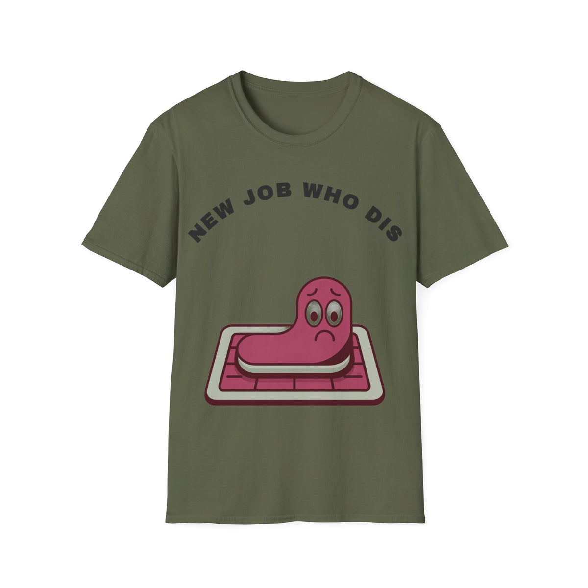 T-Shirt — "New Job Who Dis" Funny Office Cake Graphic Tee - Trending Now - September 2026