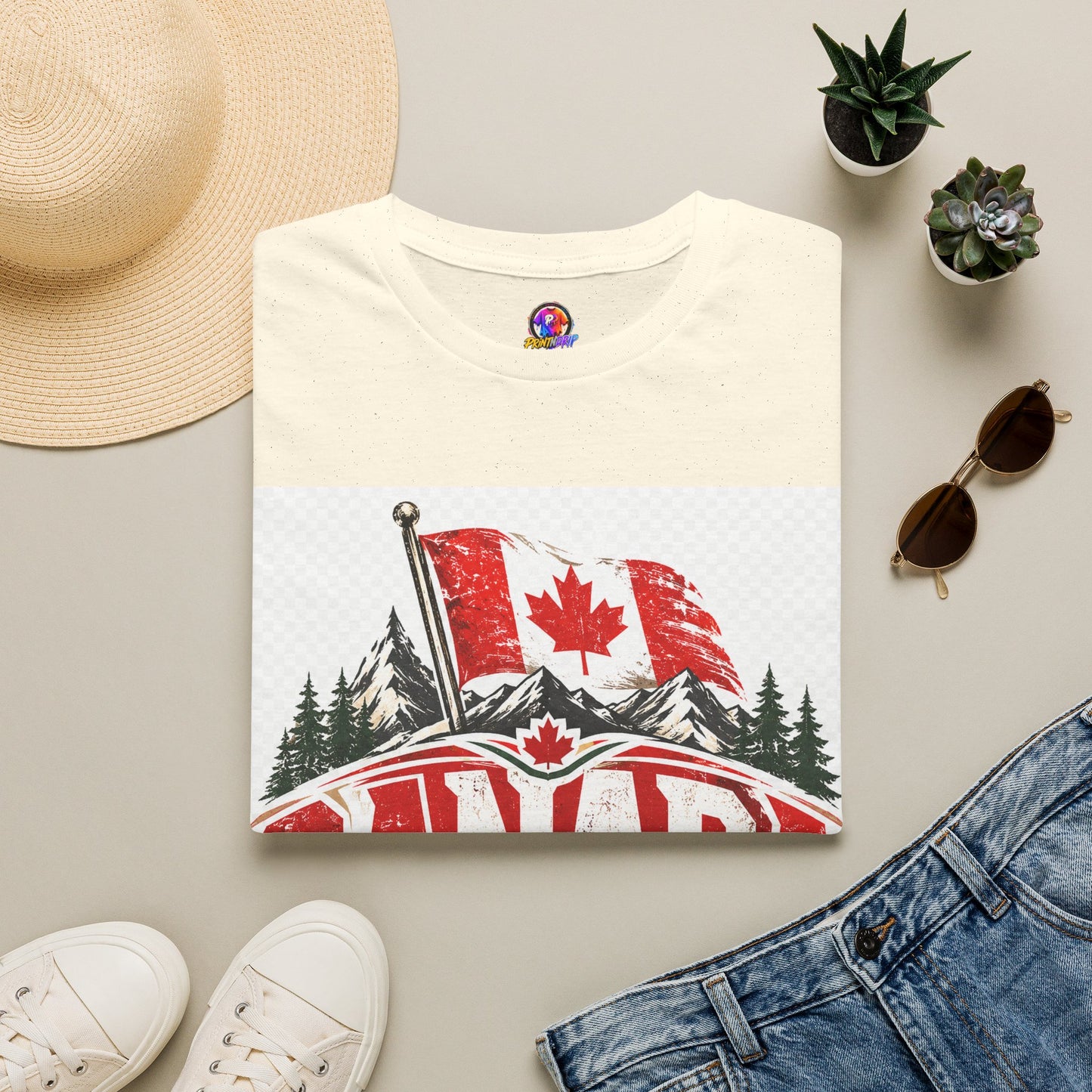 Canada Soccer T‑Shirt — Canadian Flag & Maple Leaf Crest