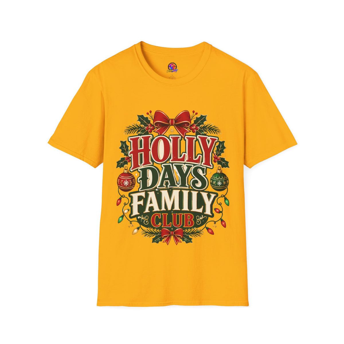 Holly Days Family Club T‑Shirt — Festive Christmas Holiday Tee