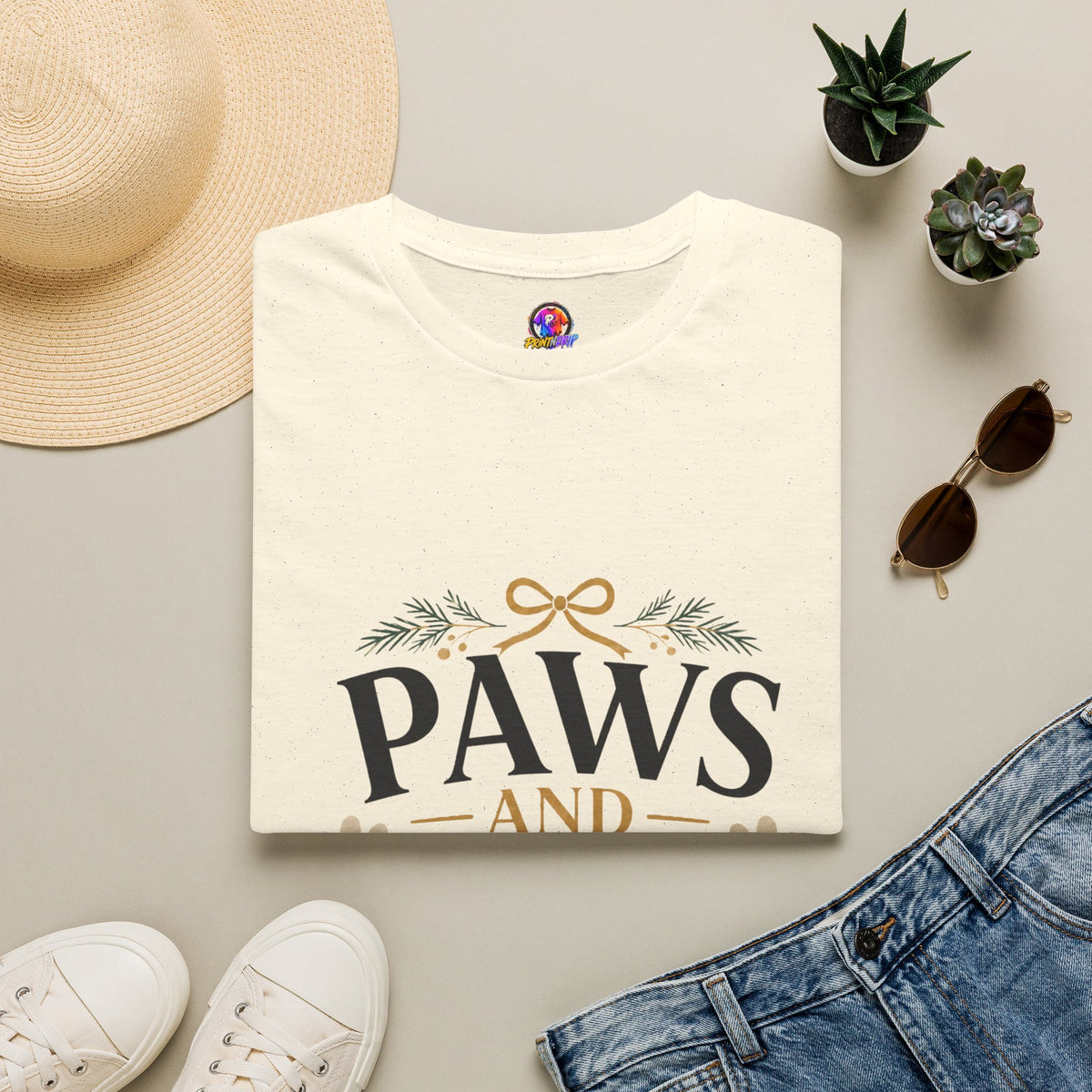Paws and Peace T-Shirt — Cozy Pet Lover Tee