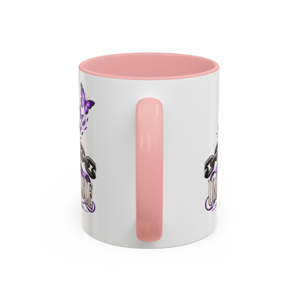 Unbreakable Purple Ribbon Coffee Mug —Domestic Violence Awareness Support Accent Mug