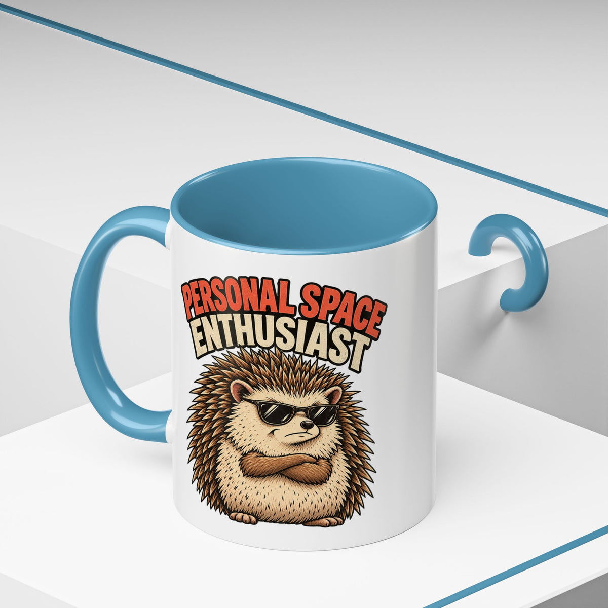 Funny And Witty "Personal Space Enthusiast" Accent Coffee Mug (11, 15oz)