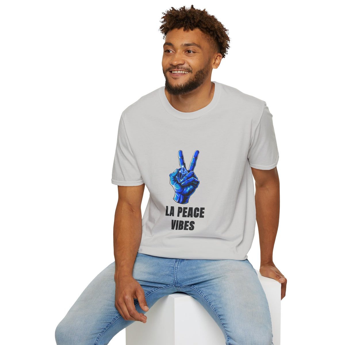 Peace Vibes T-Shirt — Blue Peace Hand Graphic Tee - Trending Now - August 2026