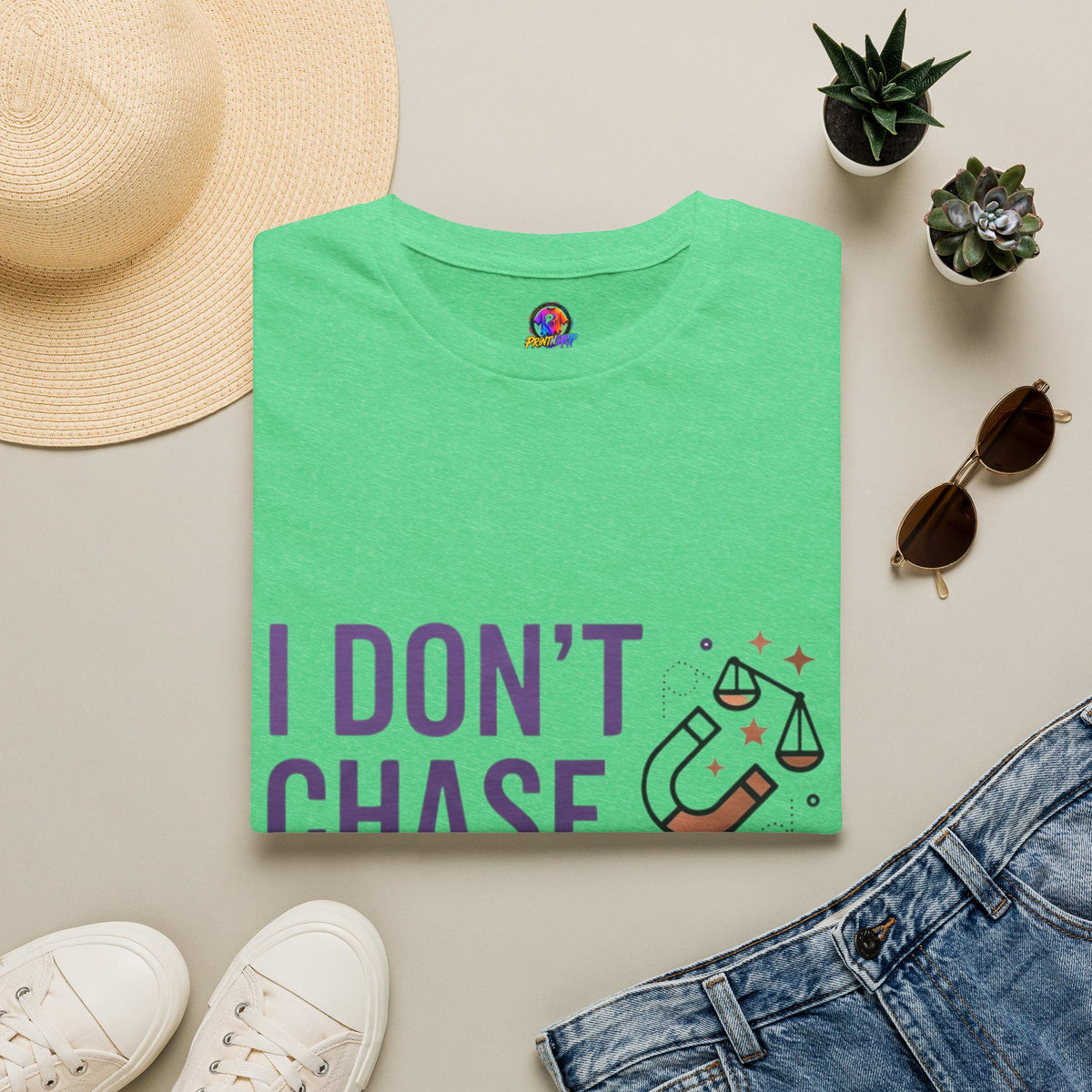 Libra Energy T-Shirt – "I Don't Chase. I Attract." Astrology Tee