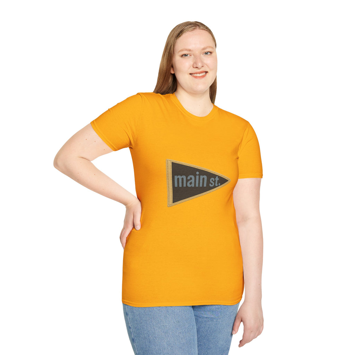 Main St. Triangle Logo T‑Shirt — Vintage Retro Street Sign Graphic Tee - Trending Now - August 2026