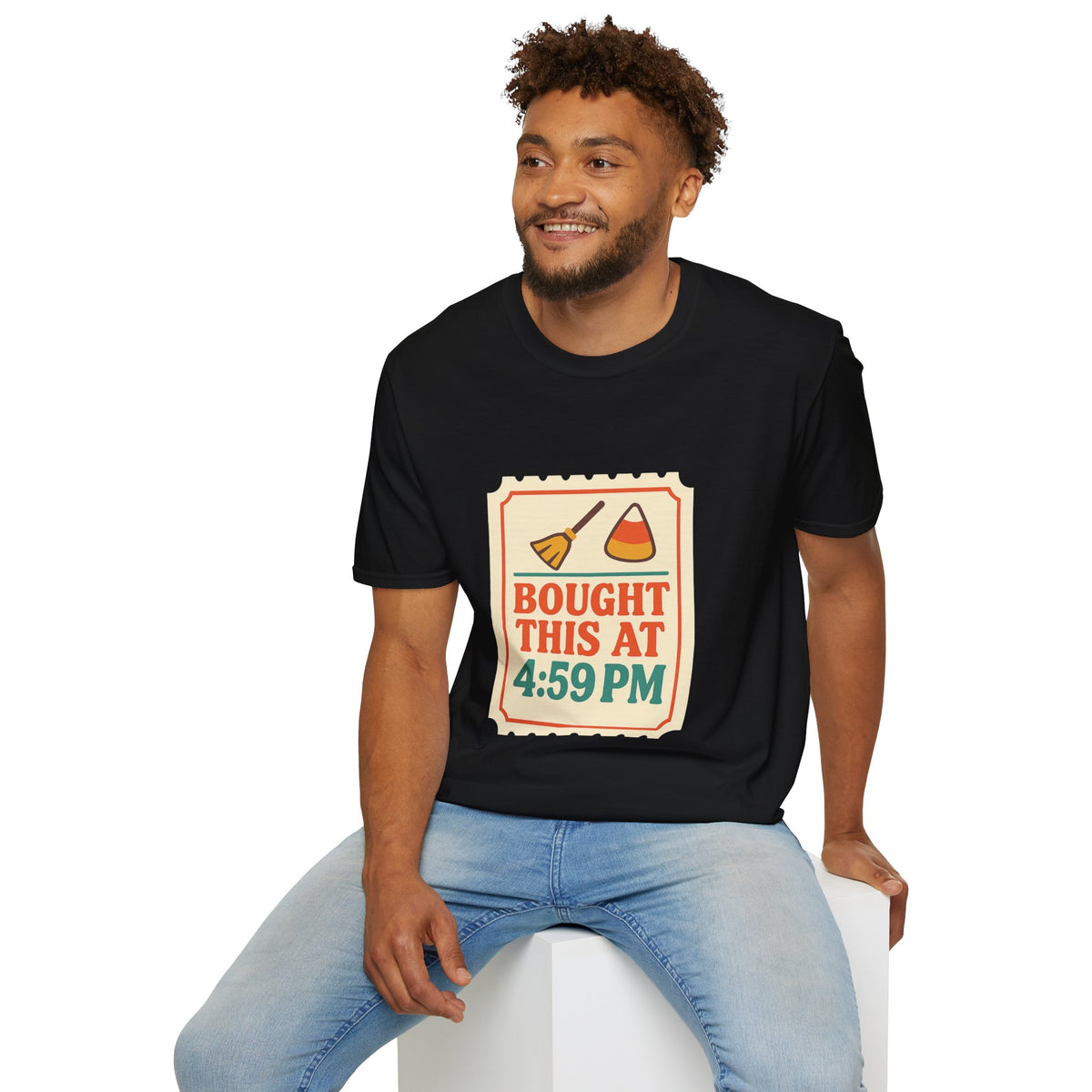 T-Shirt — "Bought This At 4:59 PM" Retro Grocery Sticker Design - Trending Now - October 2026