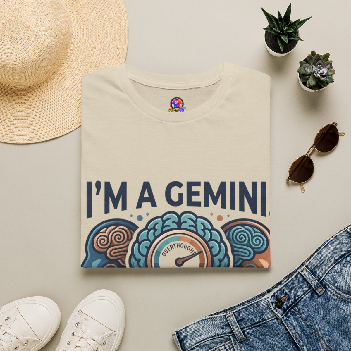 I’m A Gemini T-Shirt – “I Already Overthought It” Zodiac Tee
