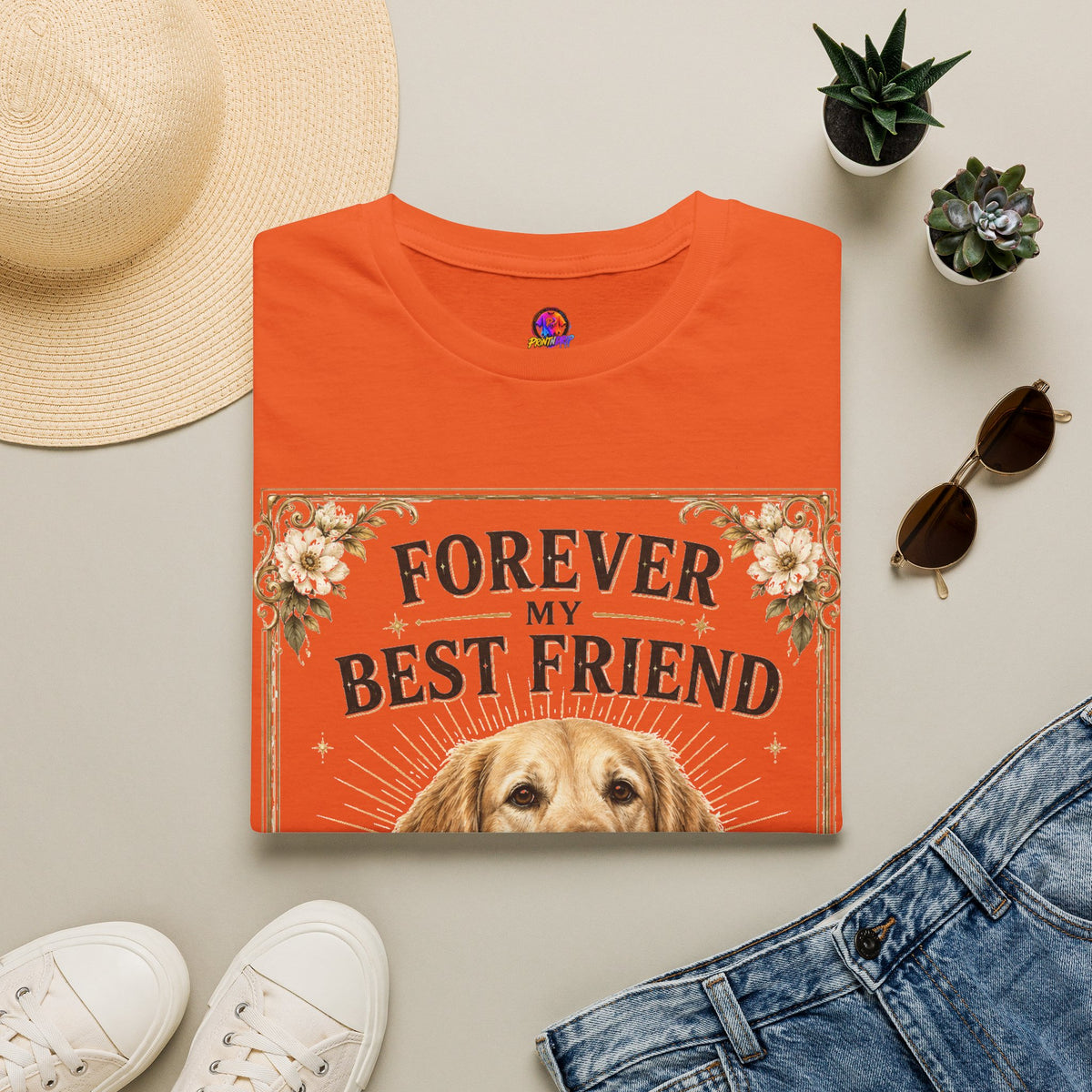 Forever My Best Friend Dog T-Shirt — Personalized Golden Retriever Tribute