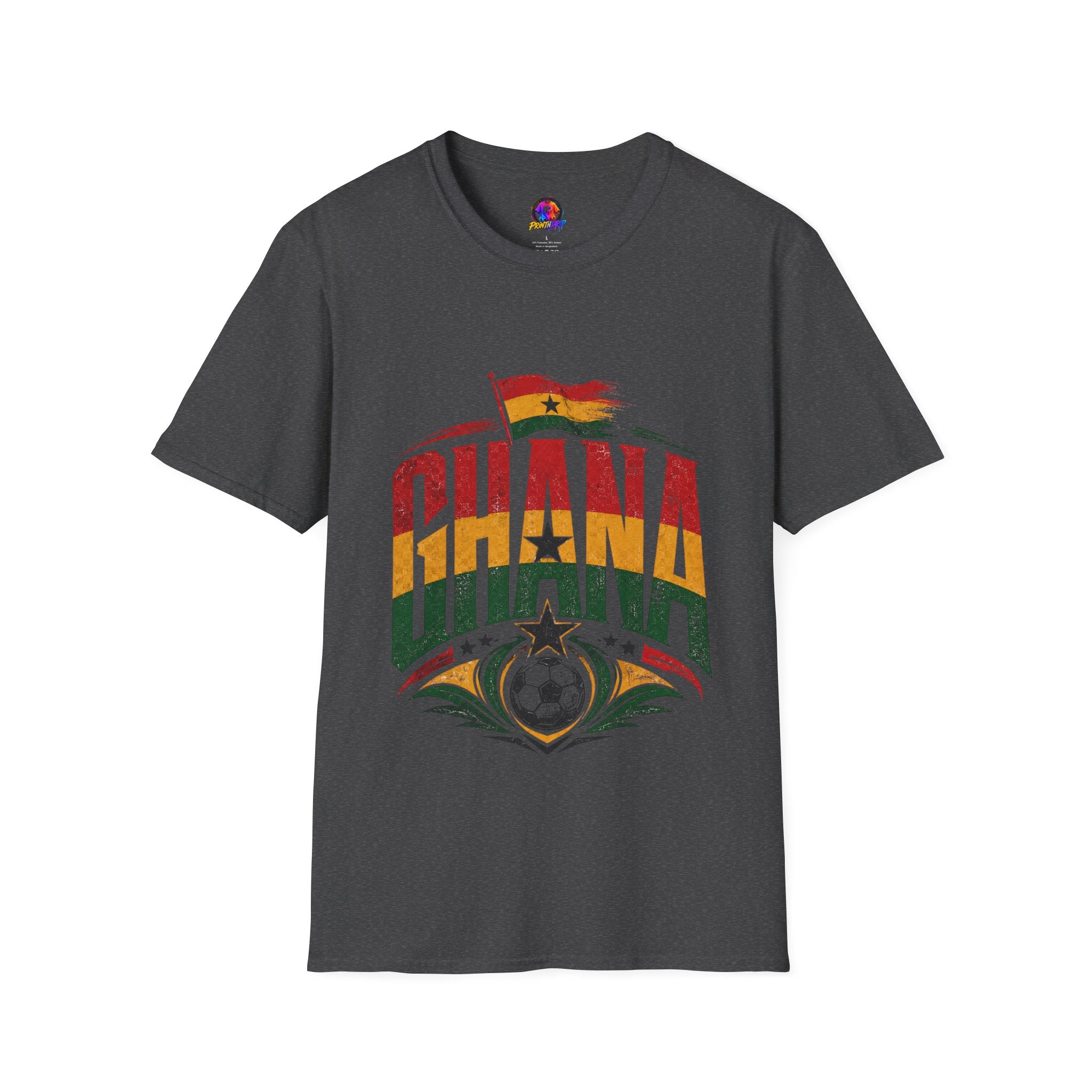 Ghana Flag Soccer T-Shirt — Retro Ghana Pride Football Tee
